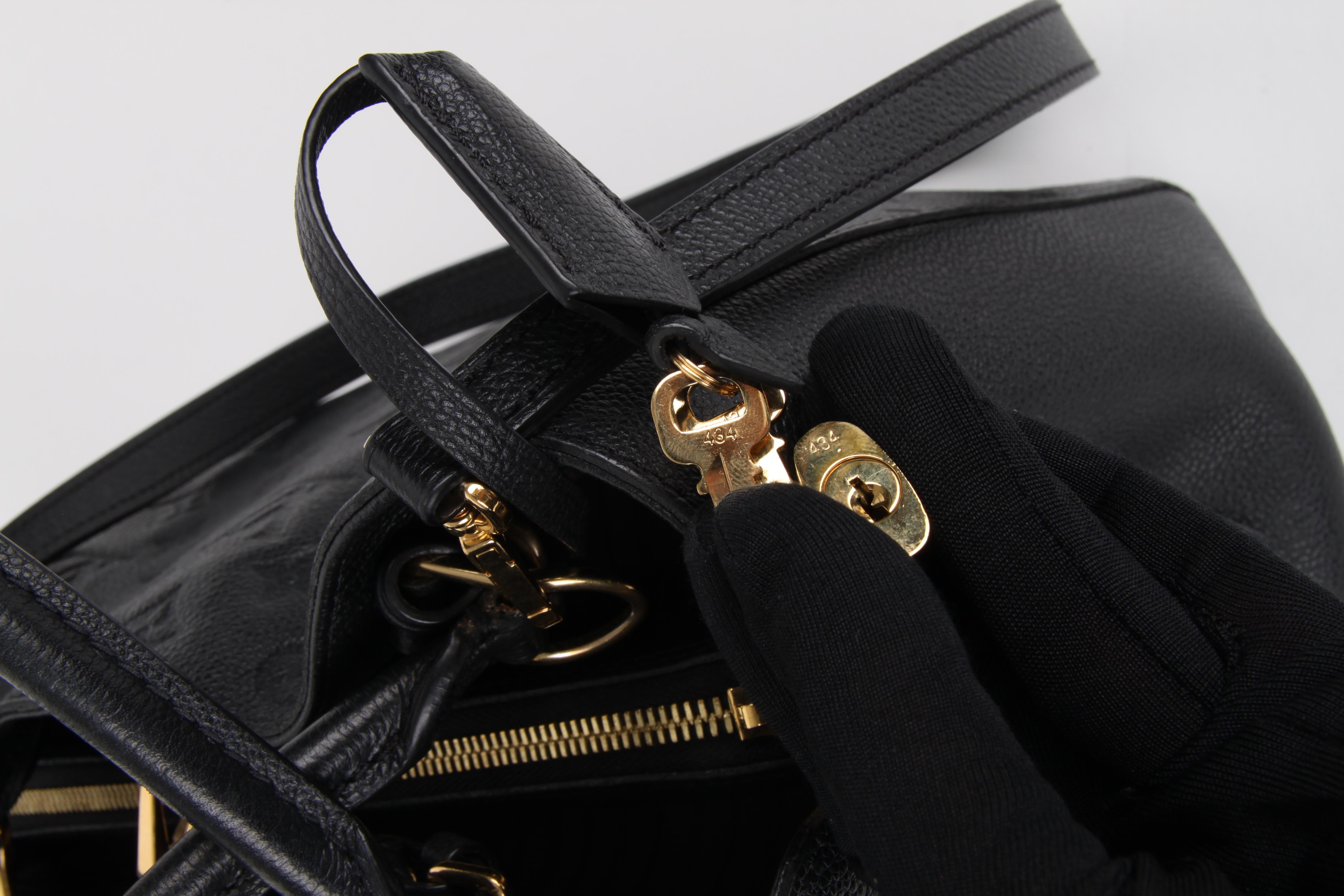 Louis Vuitton Black Monogram Empreinte Montaigne MM Handbag 1