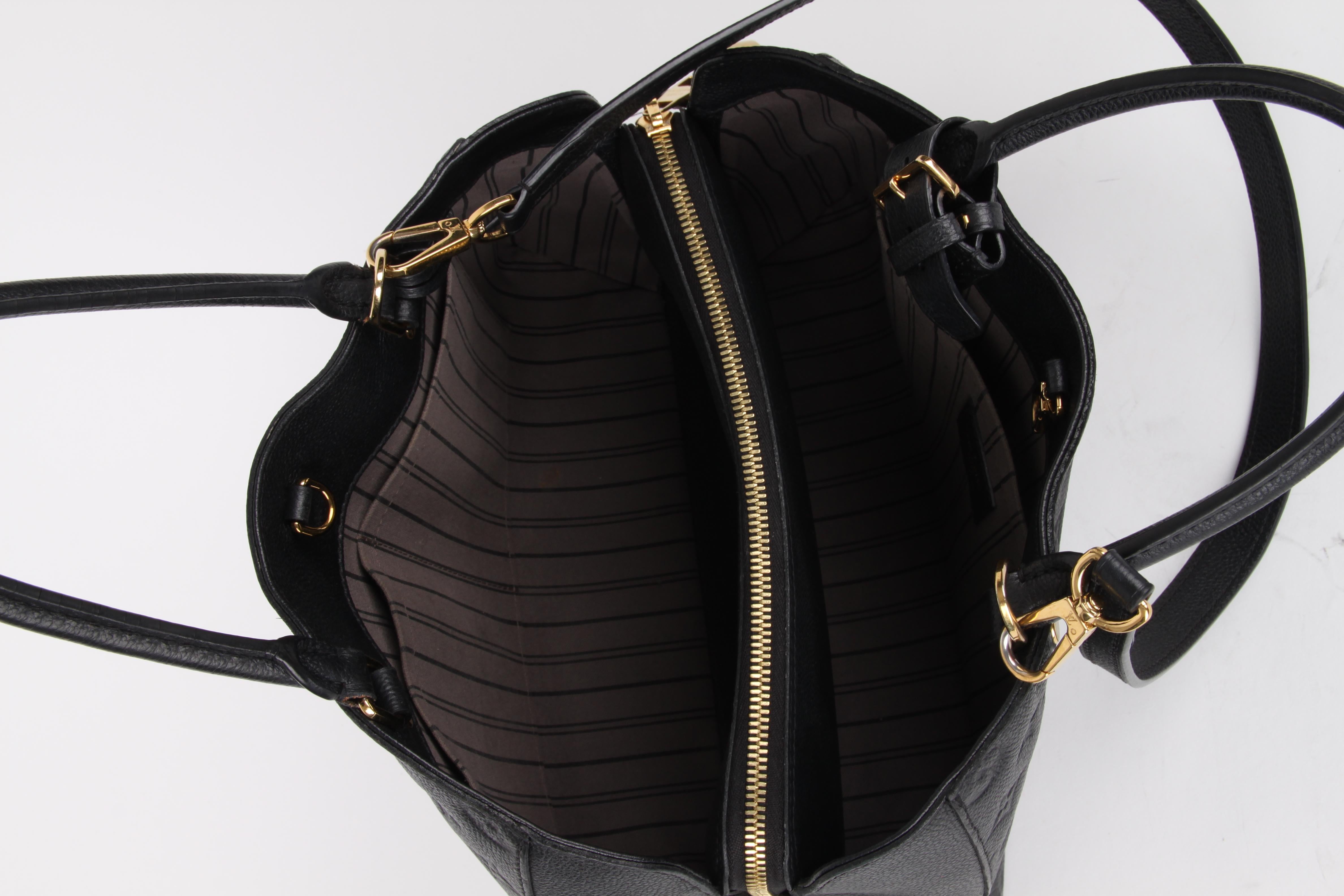 Louis Vuitton Black Monogram Empreinte Montaigne MM Handbag 3