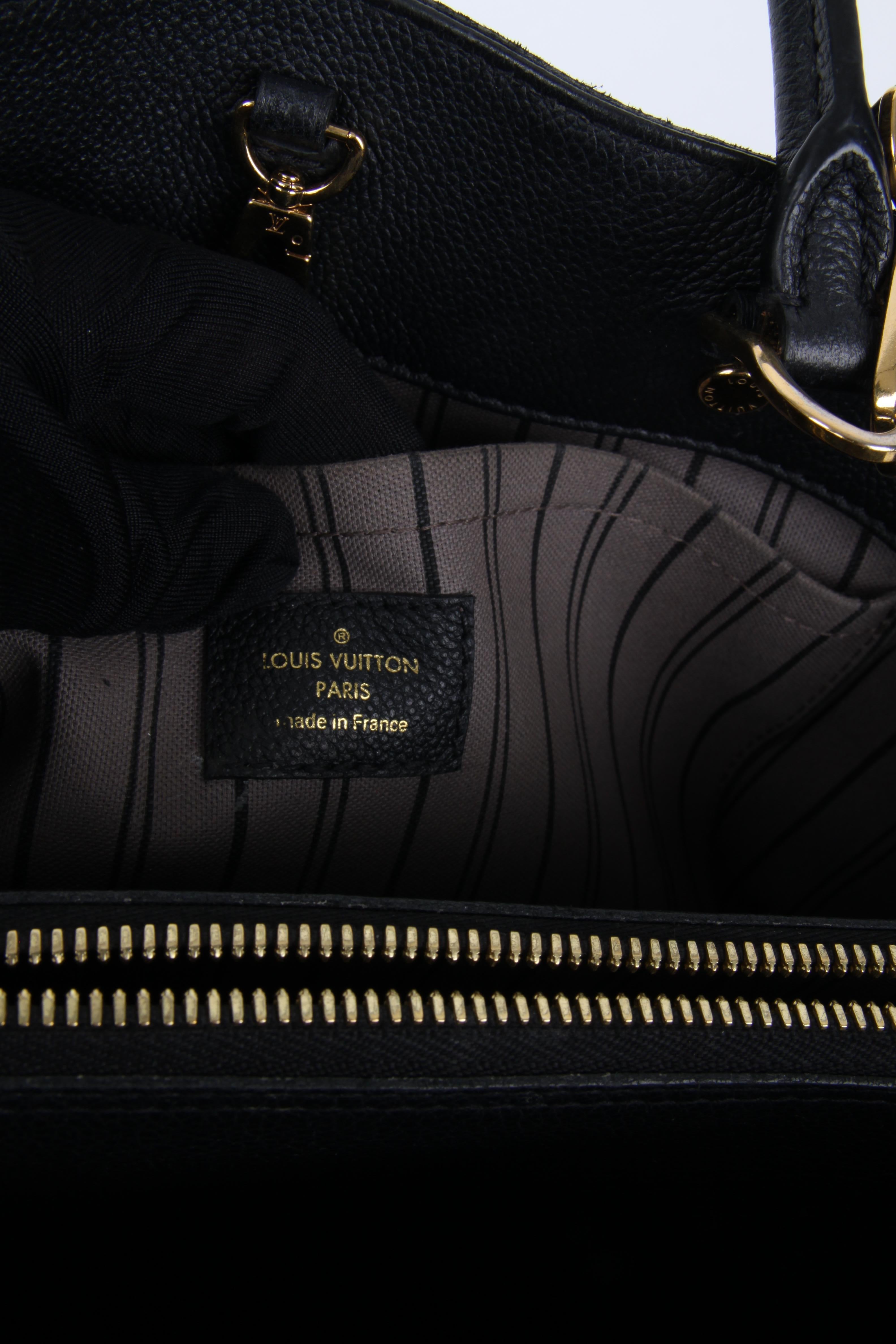 Louis Vuitton Black Monogram Empreinte Montaigne MM Handbag 4