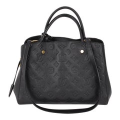 Louis Vuitton Black Monogram Empreinte Montaigne MM Handbag