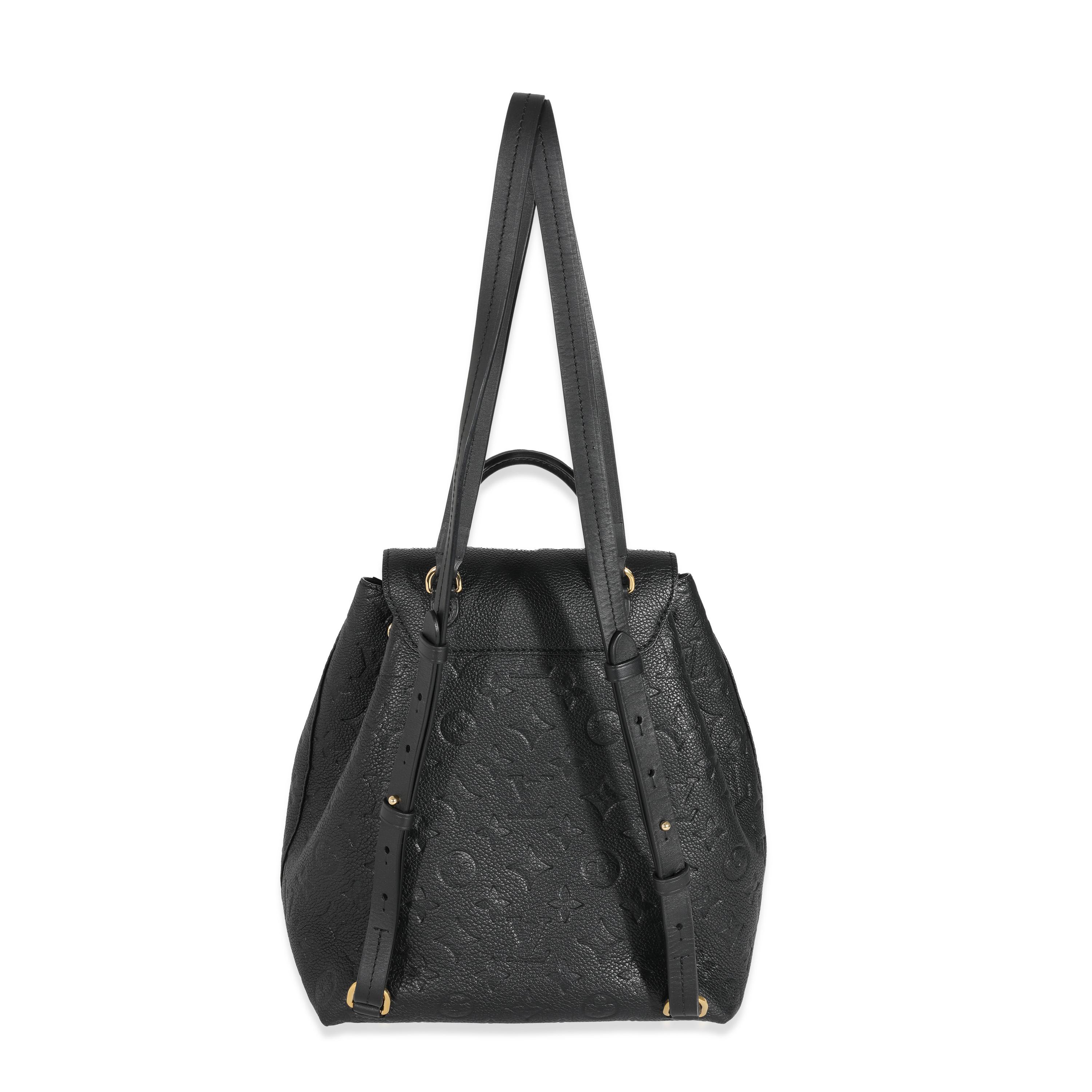 Listing Title: Louis Vuitton Black Monogram Empreinte Montsouris Backpack
SKU: 130851
MSRP: 2980.00
Condition: Pre-owned 
Handbag Condition: Very Good
Condition Comments: Item is in very good condition with minor signs of wear. Scratching and
