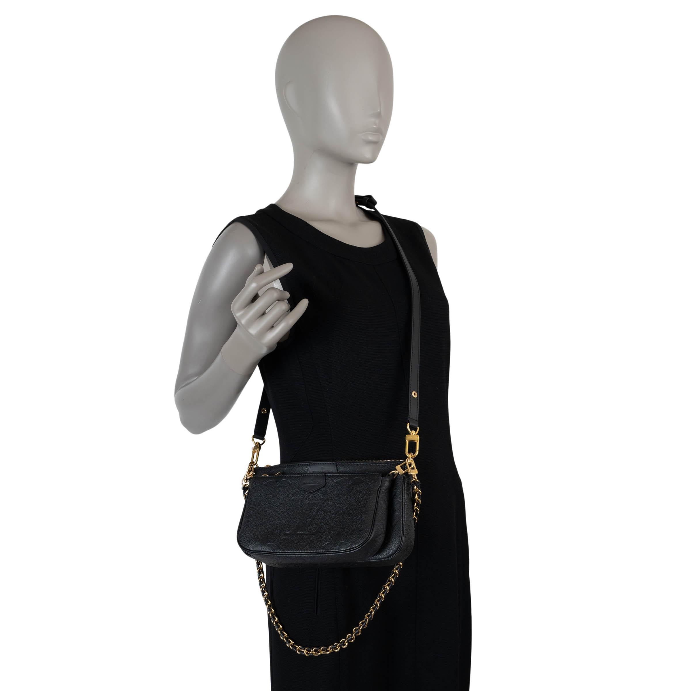 LOUIS VUITTON black Monogram Empreinte MULTI POCHETTE ACCESSOIRES Bag For Sale 6