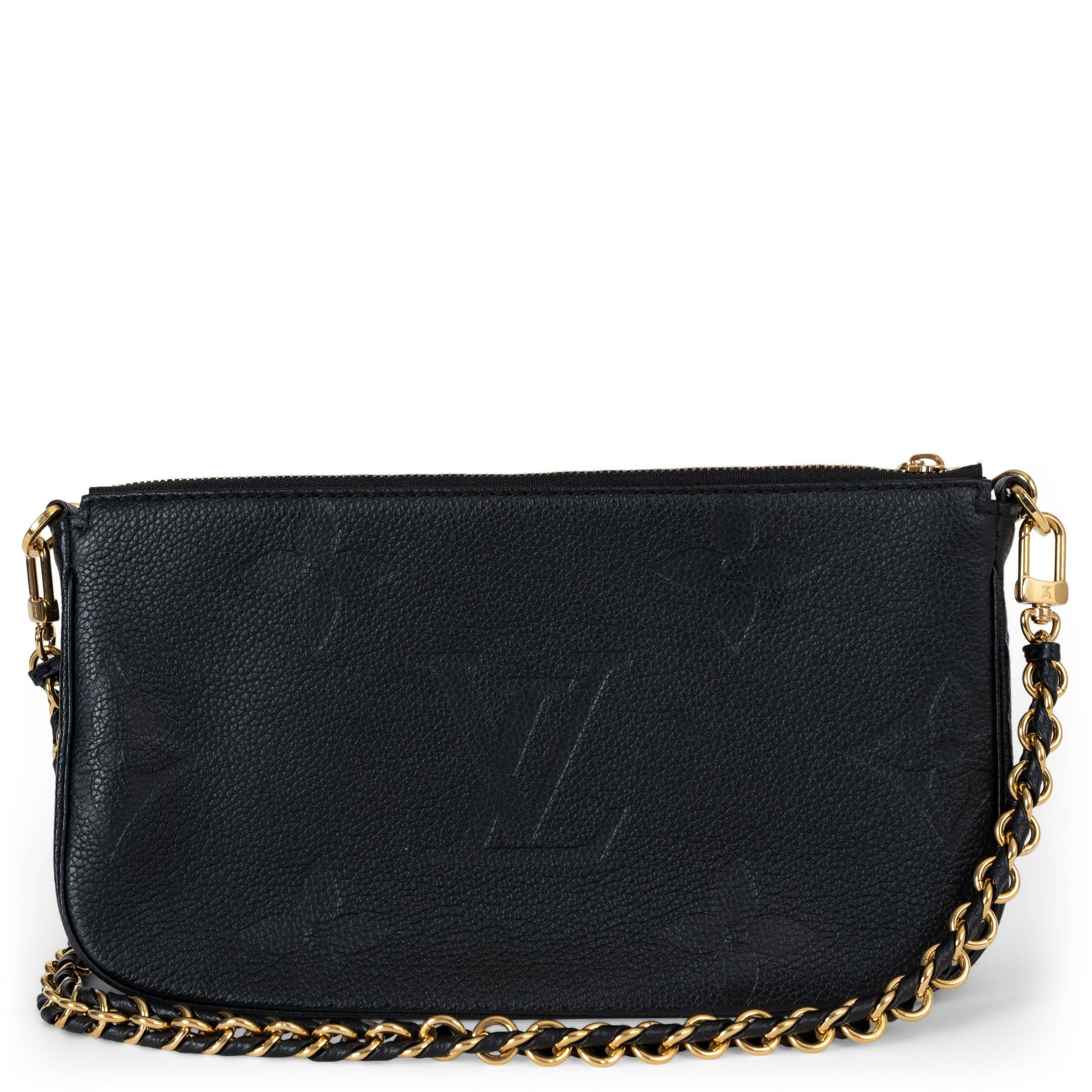 Black LOUIS VUITTON black Monogram Empreinte MULTI POCHETTE ACCESSOIRES Bag For Sale