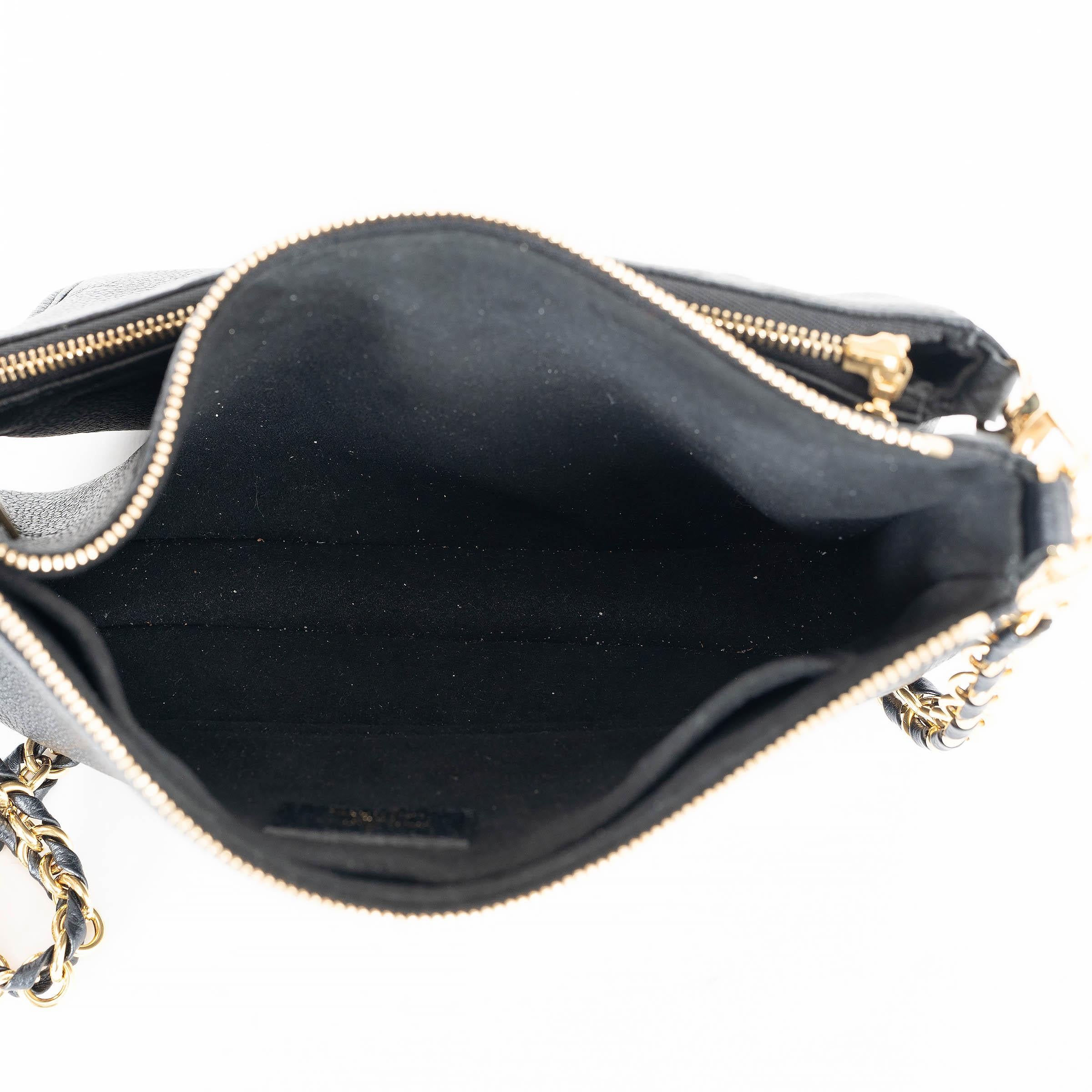 Bolso LOUIS VUITTON negro Monograma Empreinte MULTI POCHETTE ACCESSOIRES en venta 1