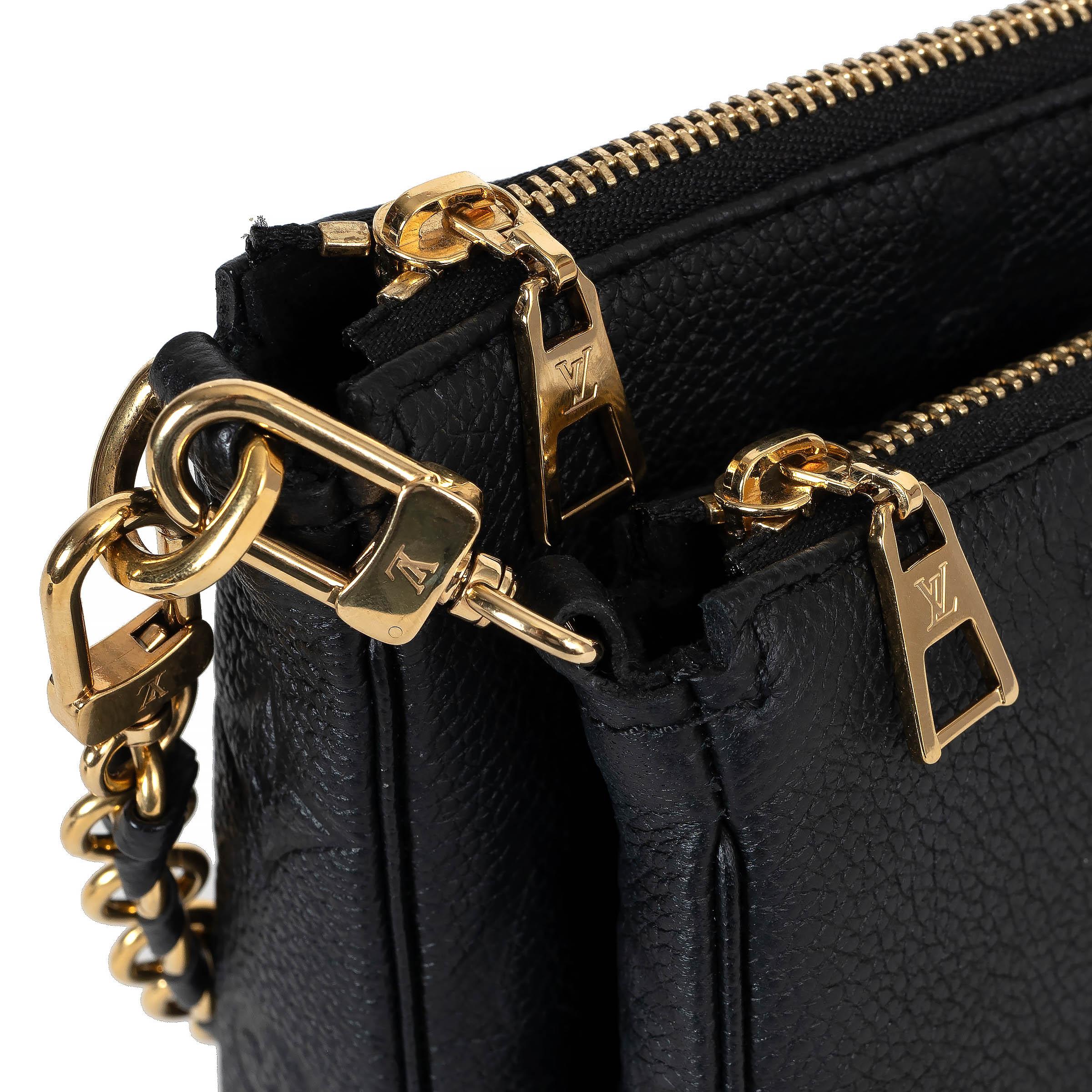 LOUIS VUITTON black Monogram Empreinte MULTI POCHETTE ACCESSOIRES Bag For Sale 3