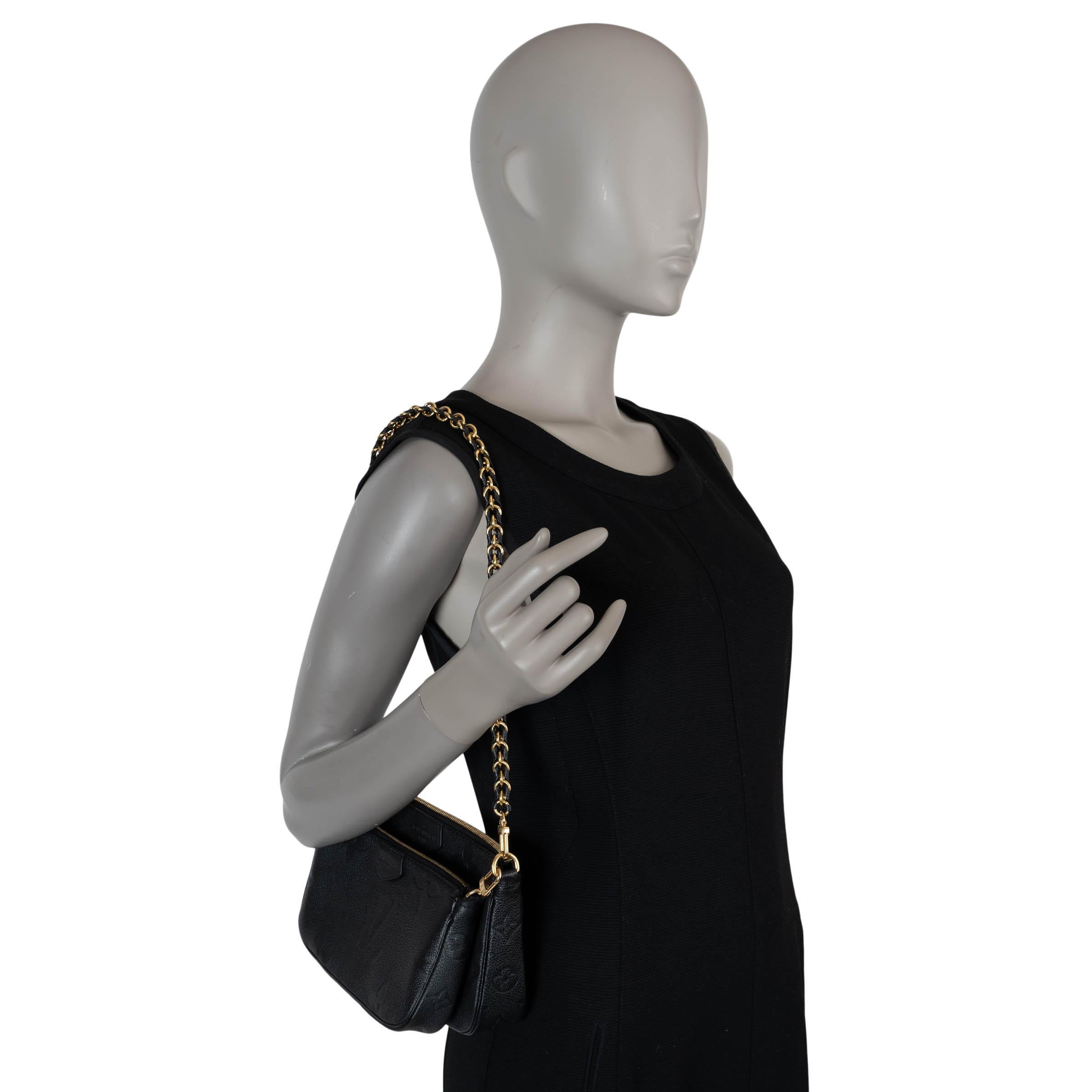 LOUIS VUITTON black Monogram Empreinte MULTI POCHETTE ACCESSOIRES Bag For Sale 5