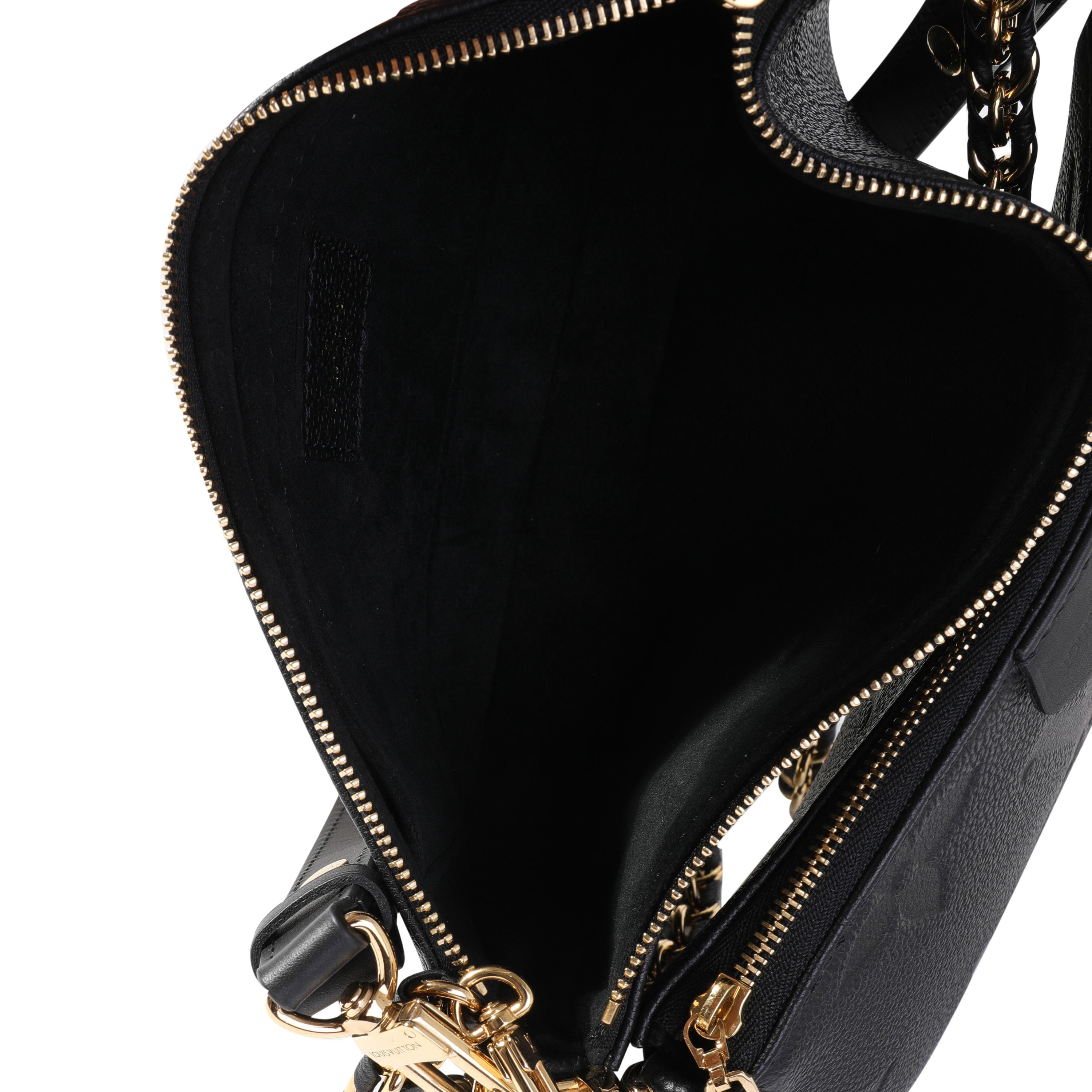 Louis Vuitton Black Monogram Empreinte Multi-Pochette Accessoires In Excellent Condition In New York, NY