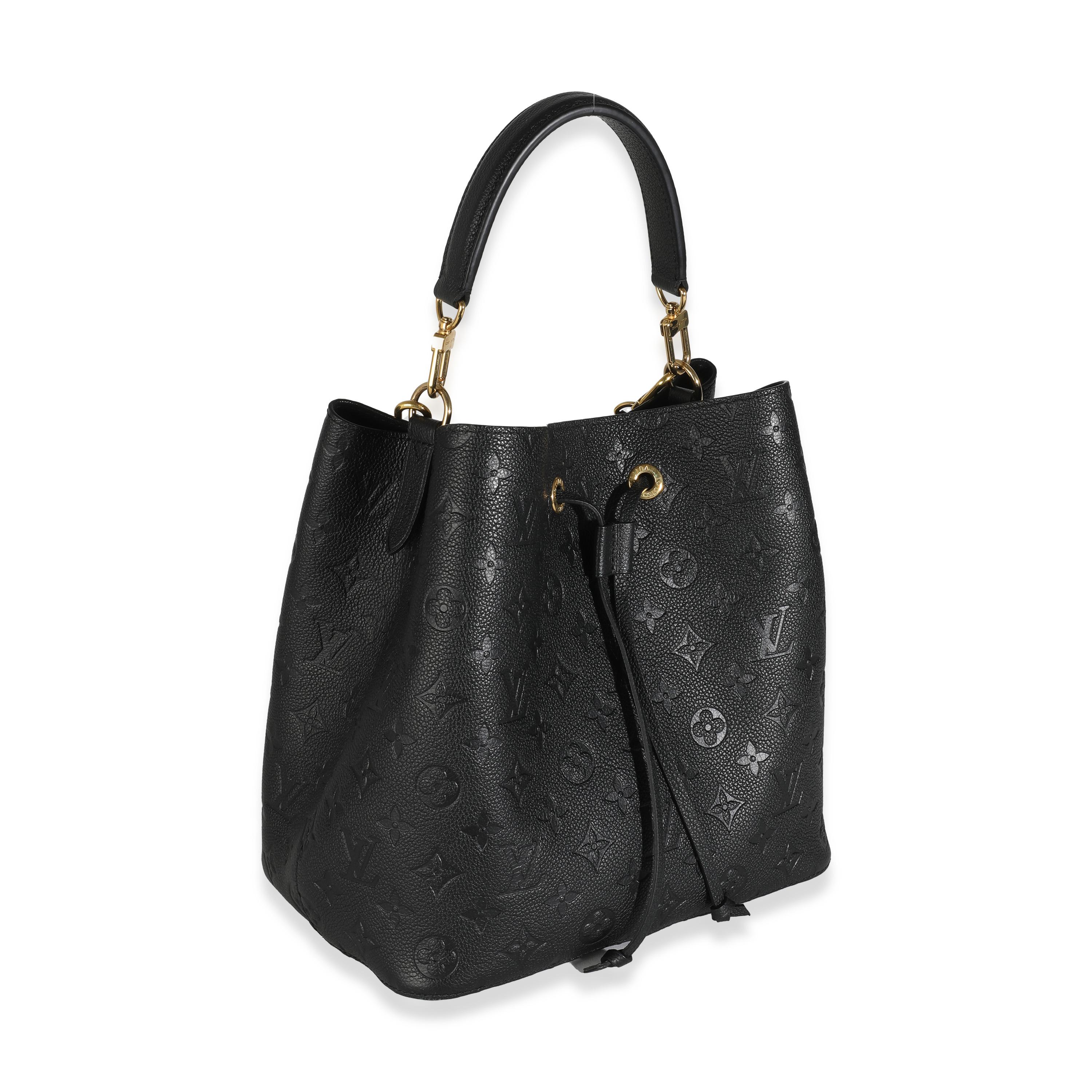 Louis Vuitton Black Monogram Empreinte Neonoe MM In Excellent Condition In New York, NY