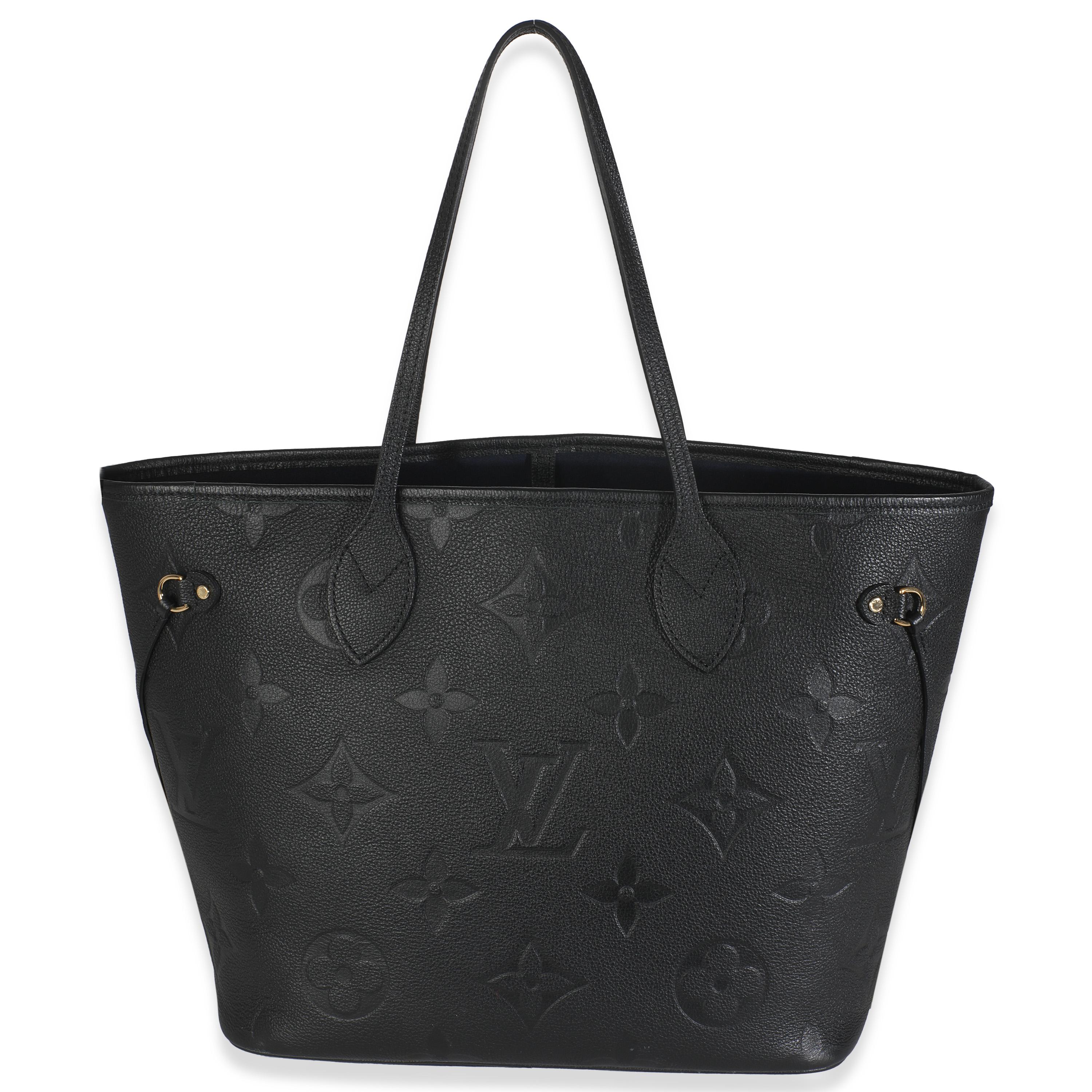 Louis Vuitton Monogramme noir Empreinte Neverfull MM Excellent état - En vente à New York, NY