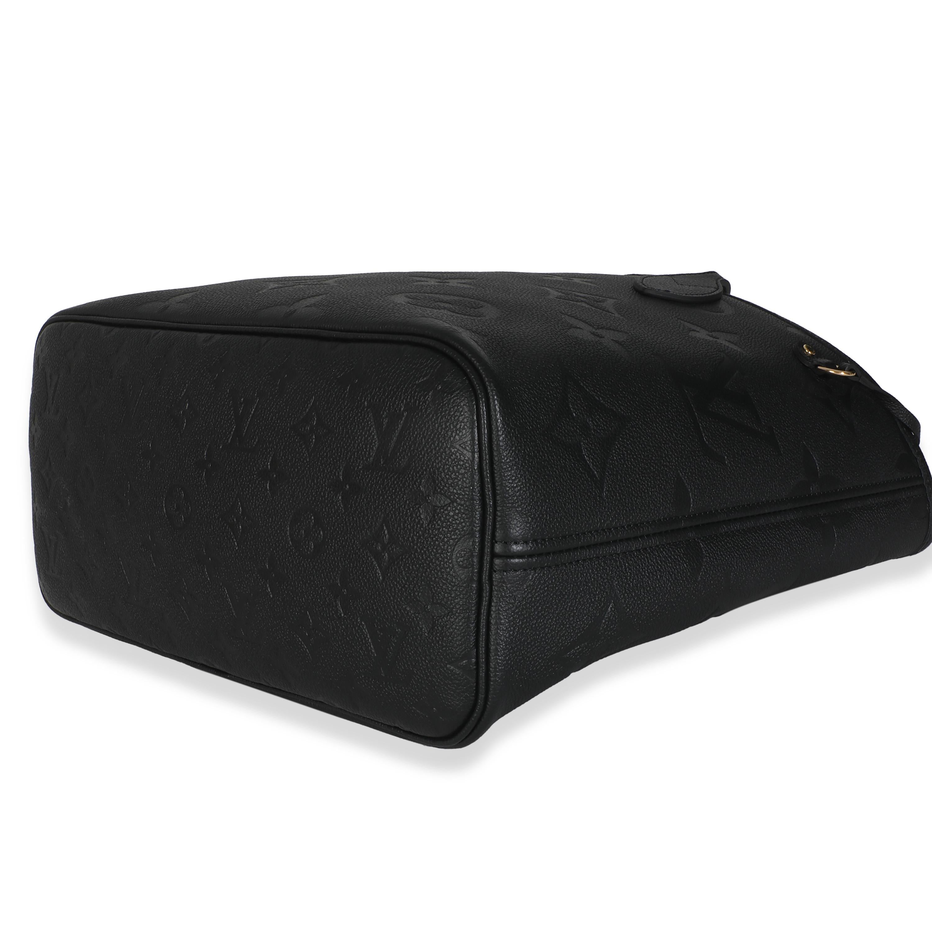 Louis Vuitton Black Monogram Empreinte Neverfull MM For Sale 1