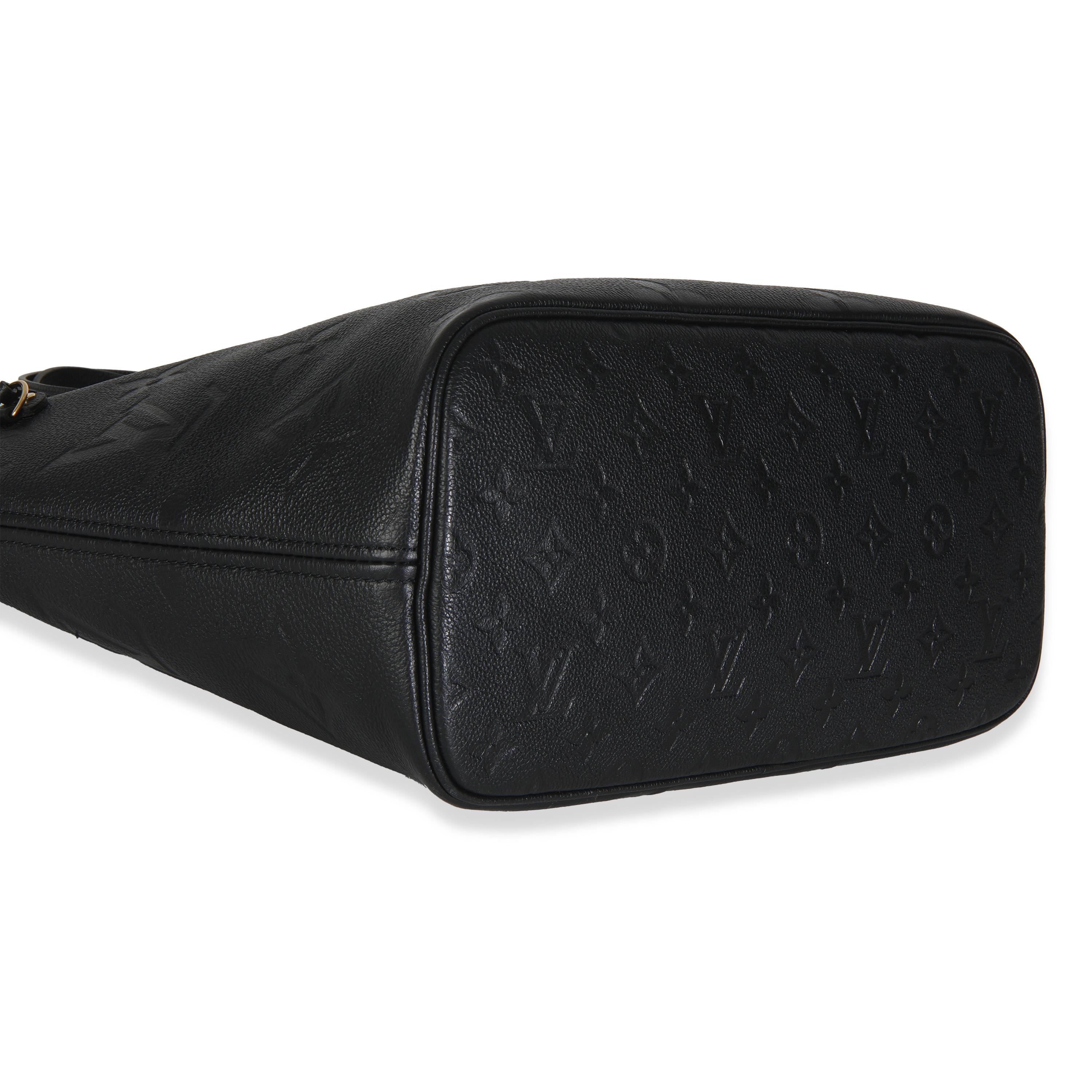 Louis Vuitton Monogramme noir Empreinte Neverfull MM en vente 1