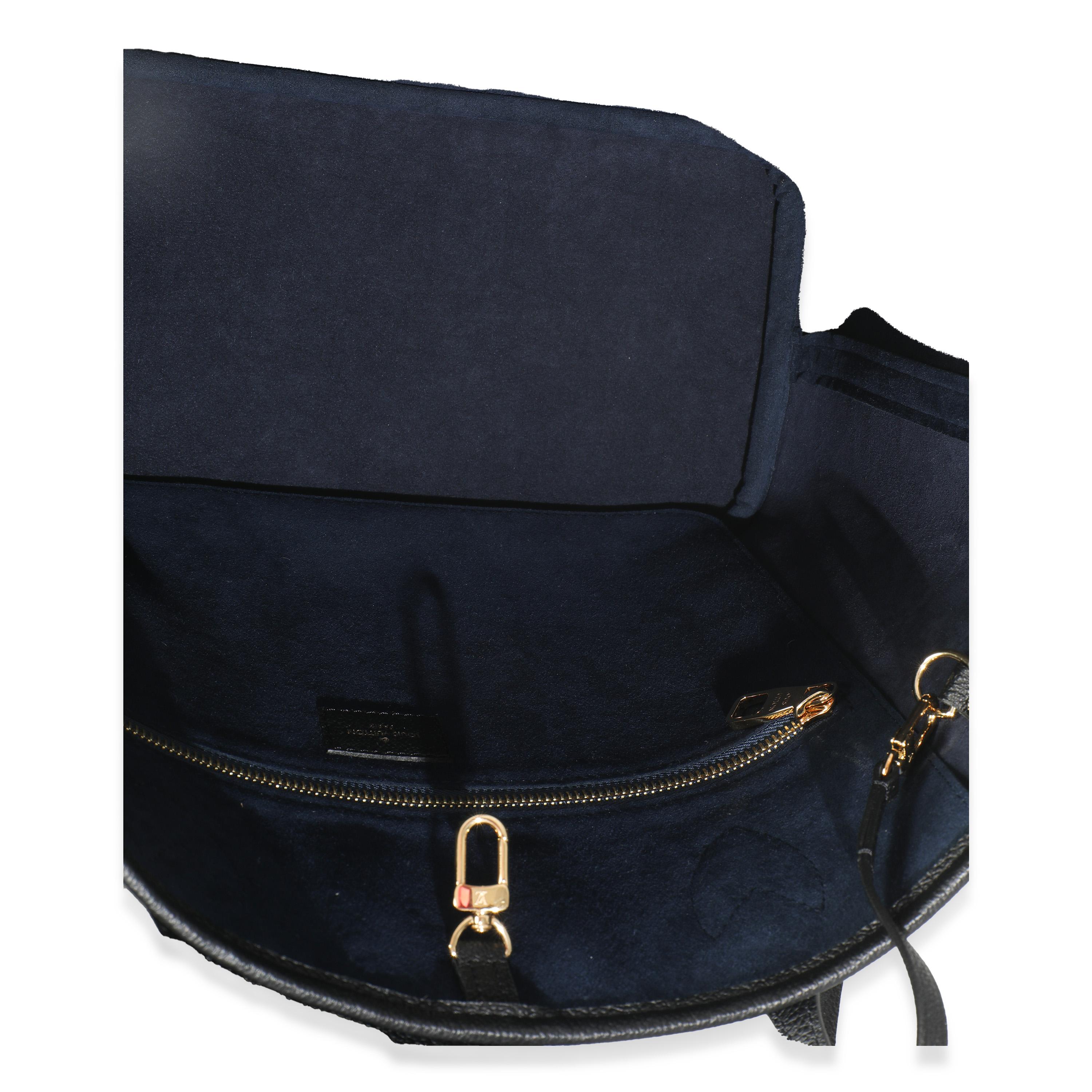 Louis Vuitton Black Monogram Empreinte Neverfull MM For Sale 2