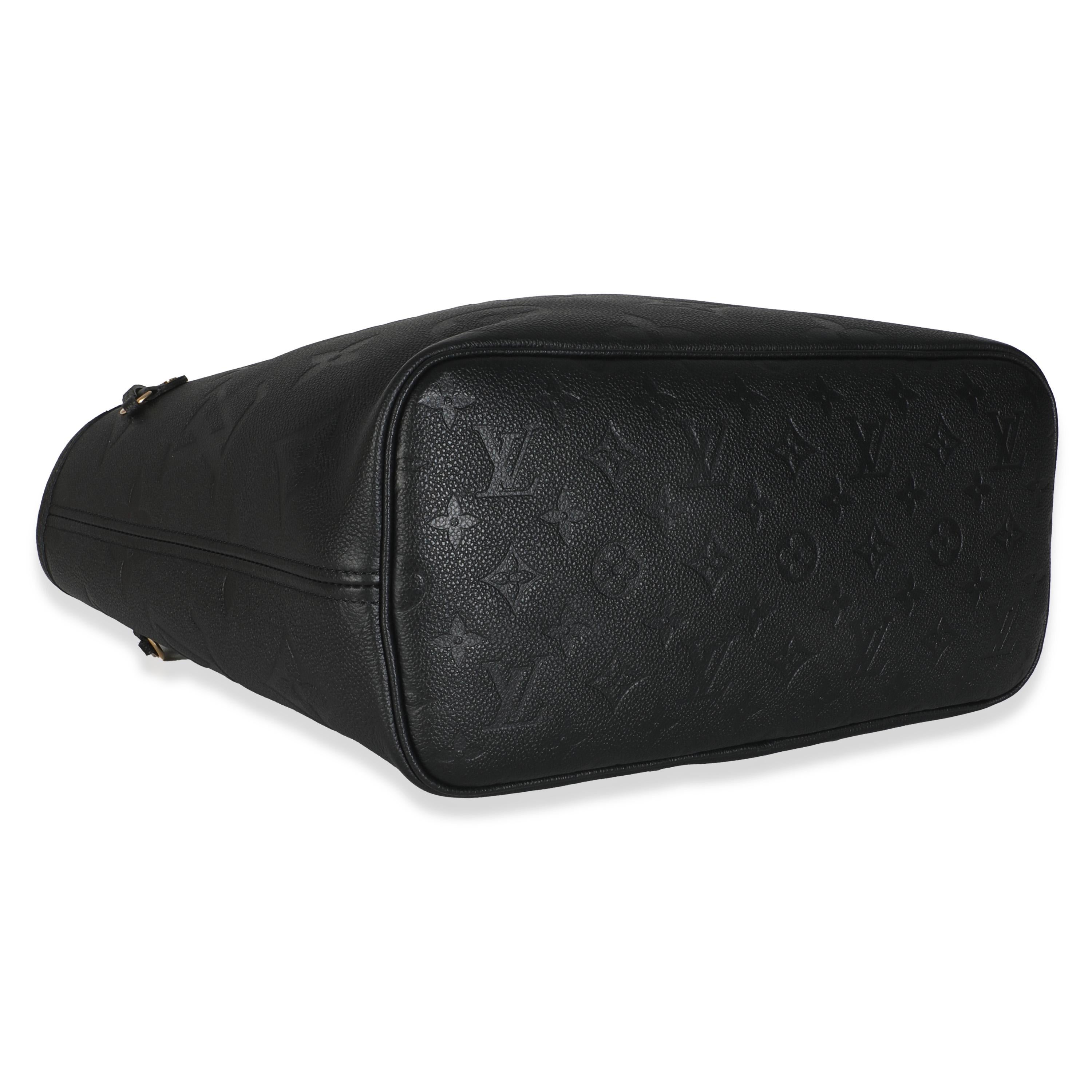 Louis Vuitton Black Monogram Empreinte Neverfull MM For Sale 3