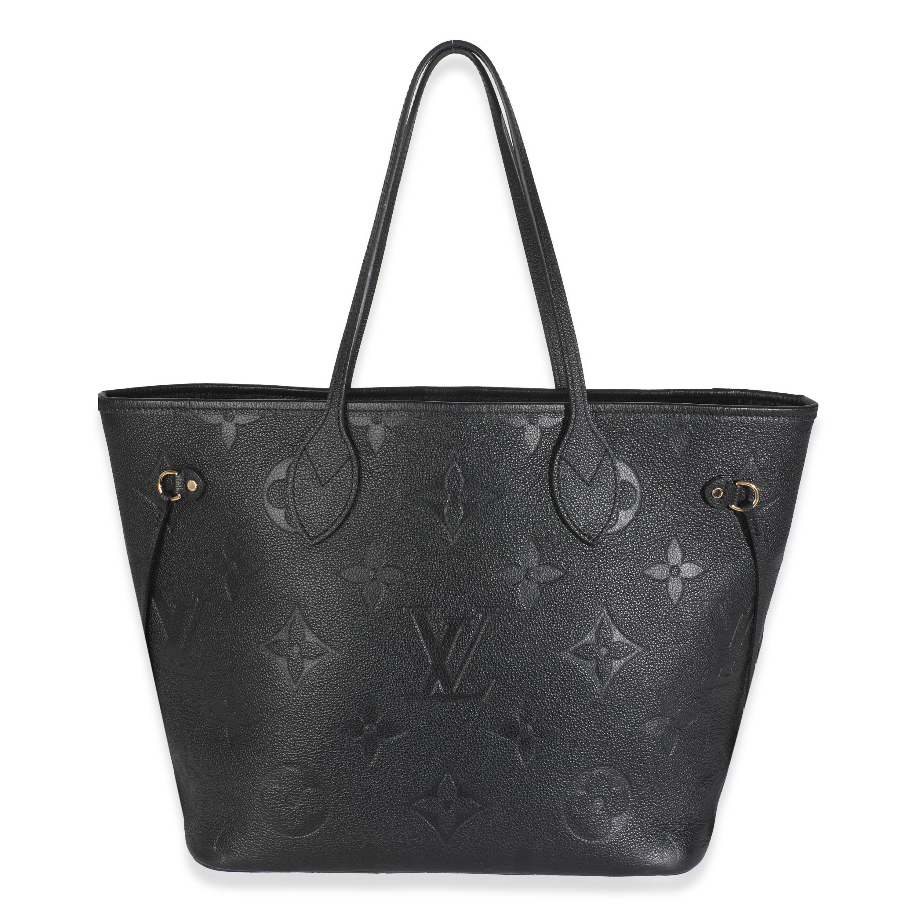 Louis Vuitton Monogramme noir Empreinte Neverfull MM en vente 3