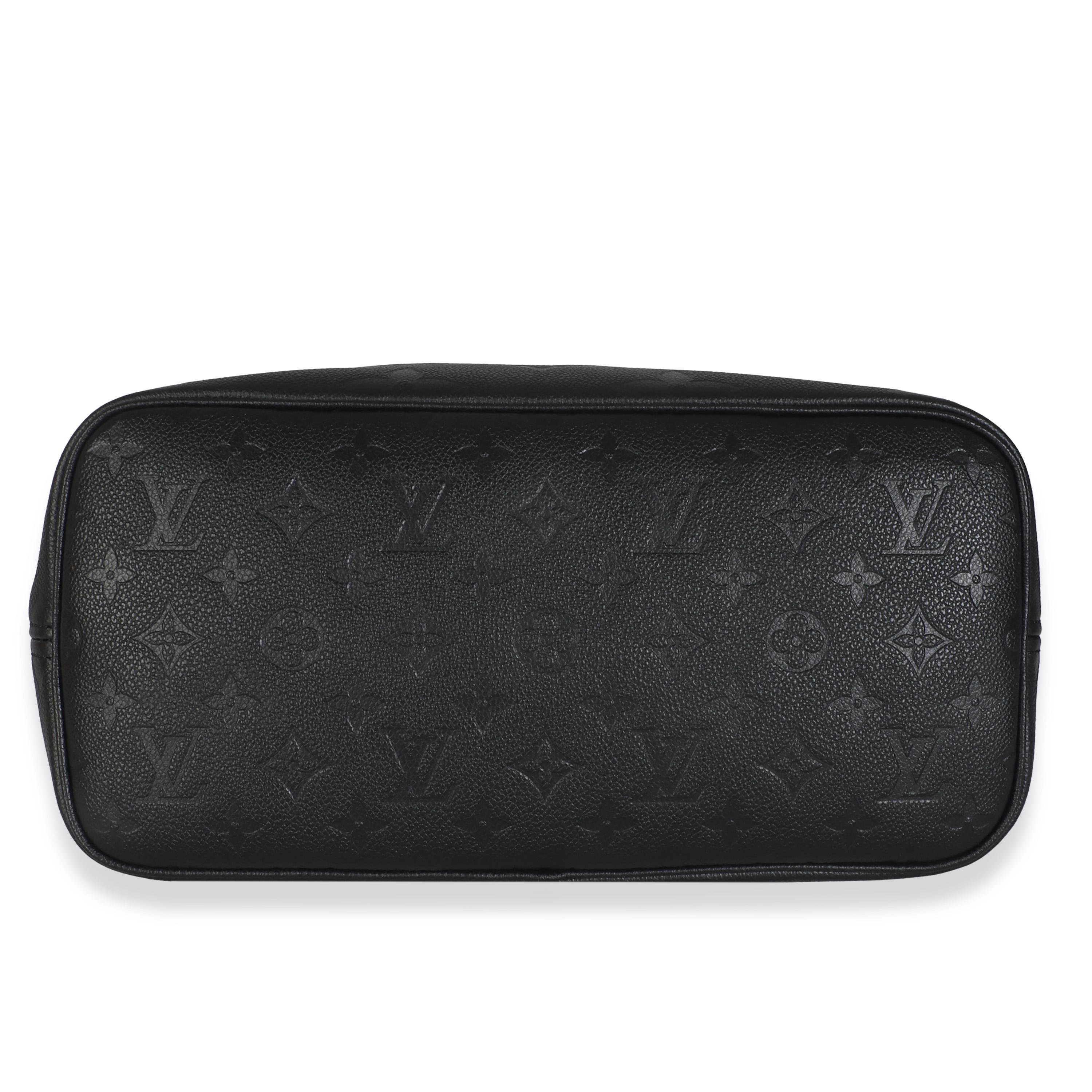 Louis Vuitton Black Monogram Empreinte Neverfull MM For Sale 4