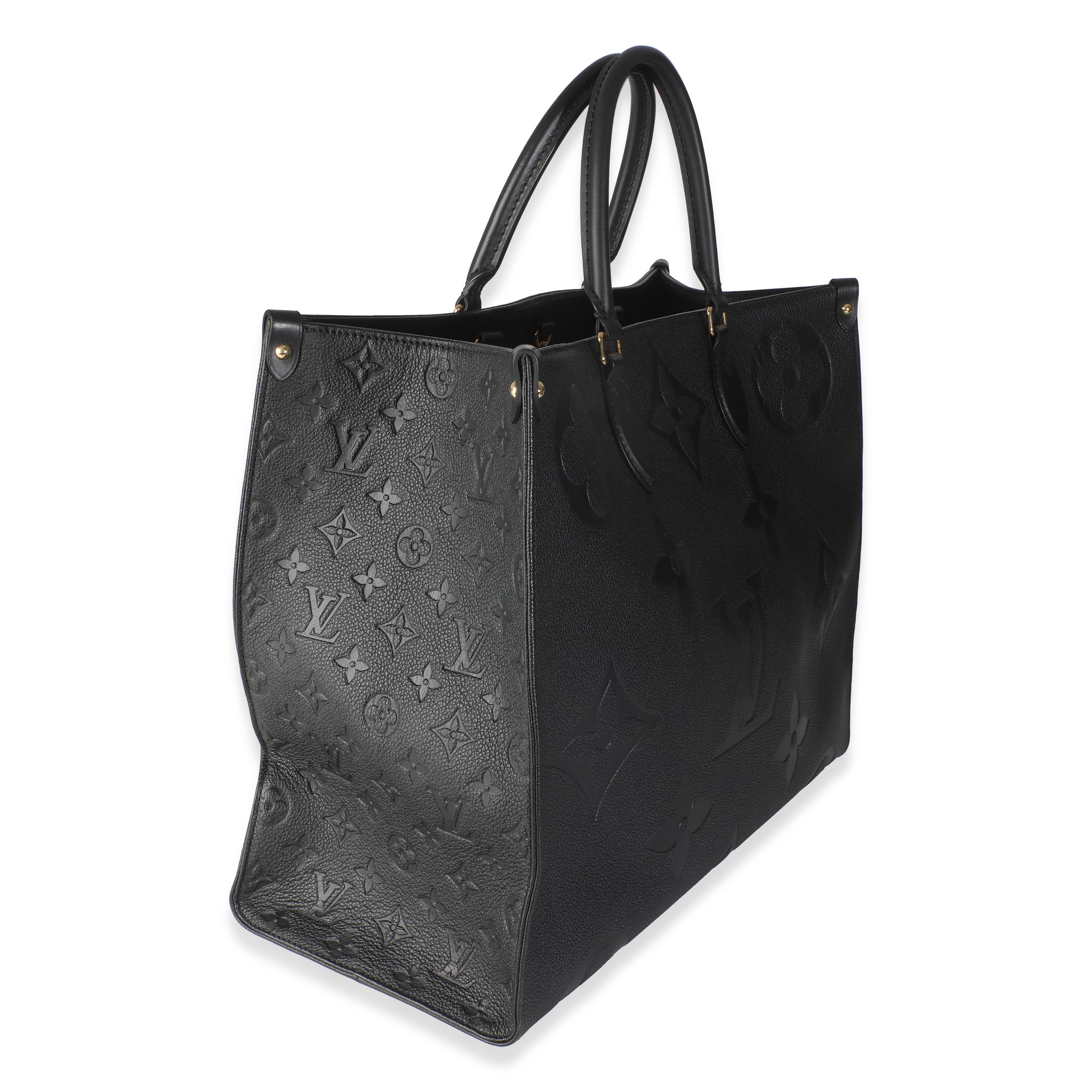 Louis Vuitton Nero Monogram Empreinte Onthego GM In condizioni ottime in vendita a New York, NY