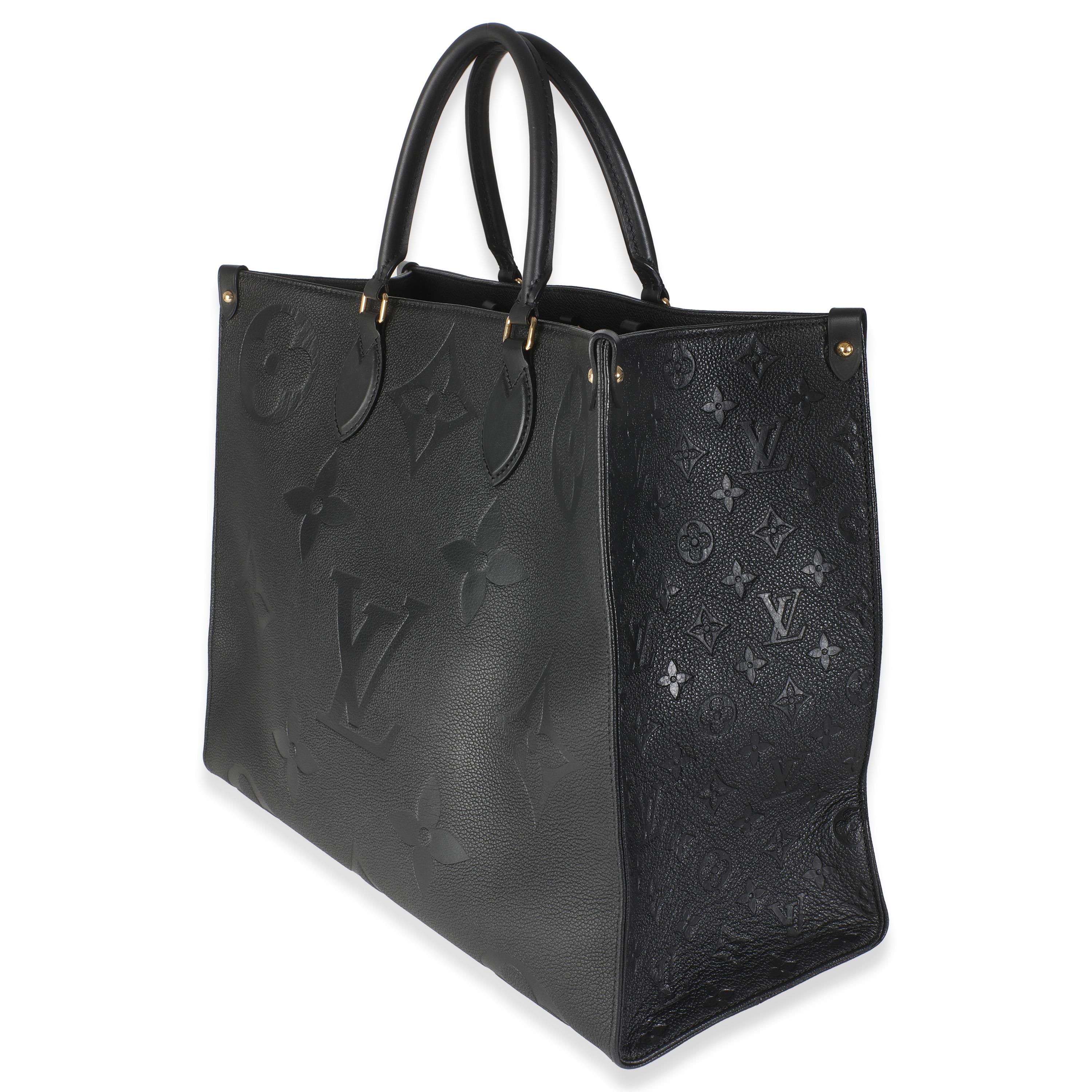 Donna Louis Vuitton Nero Monogram Empreinte Onthego GM in vendita