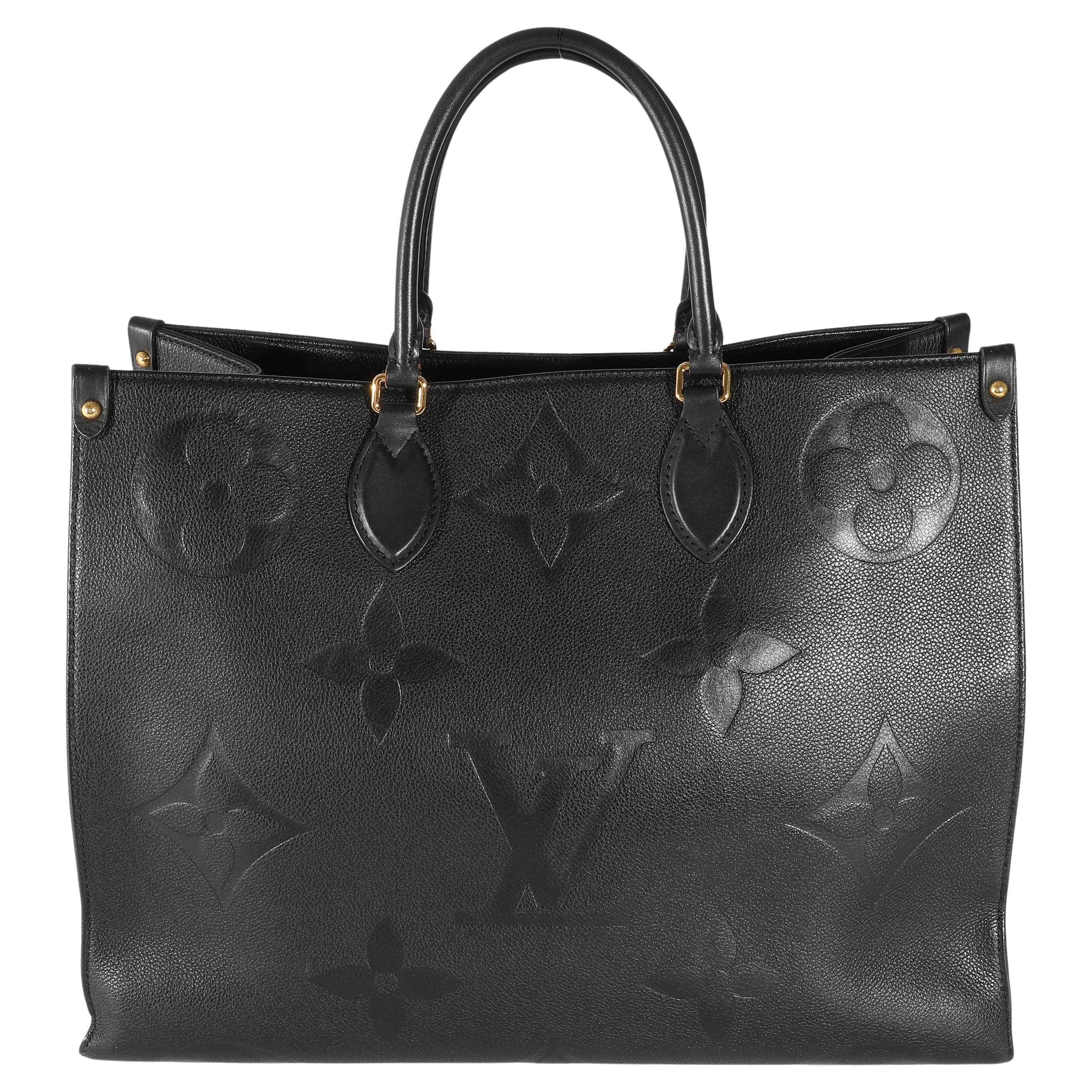 Louis Vuitton Black Monogram Empreinte Onthego GM For Sale