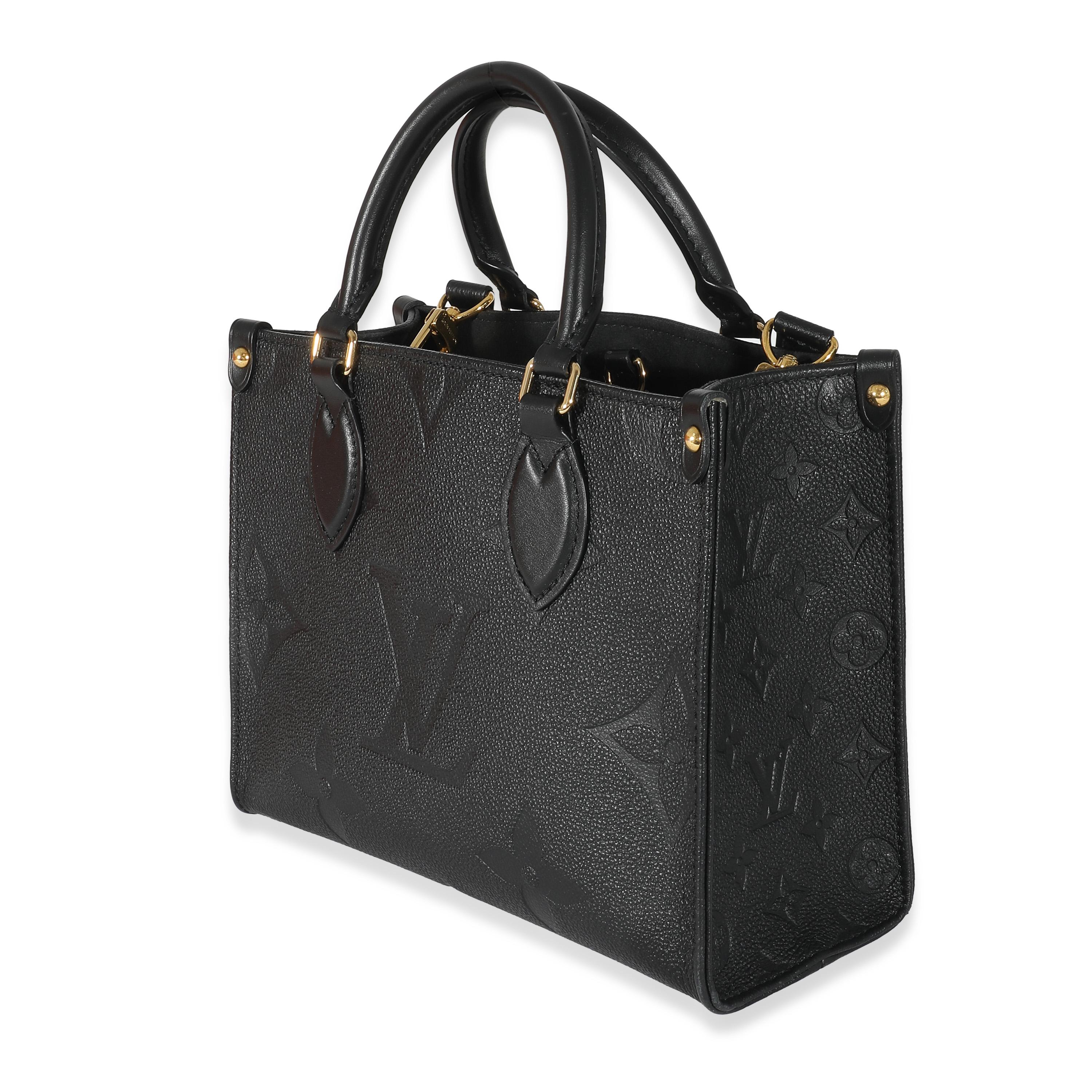 Louis Vuitton Black Monogram Empreinte Onthego PM In Excellent Condition For Sale In New York, NY