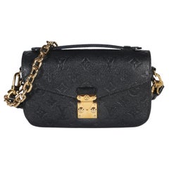 Louis Vuitton Black Monogram Empreinte Pochette Metis East West