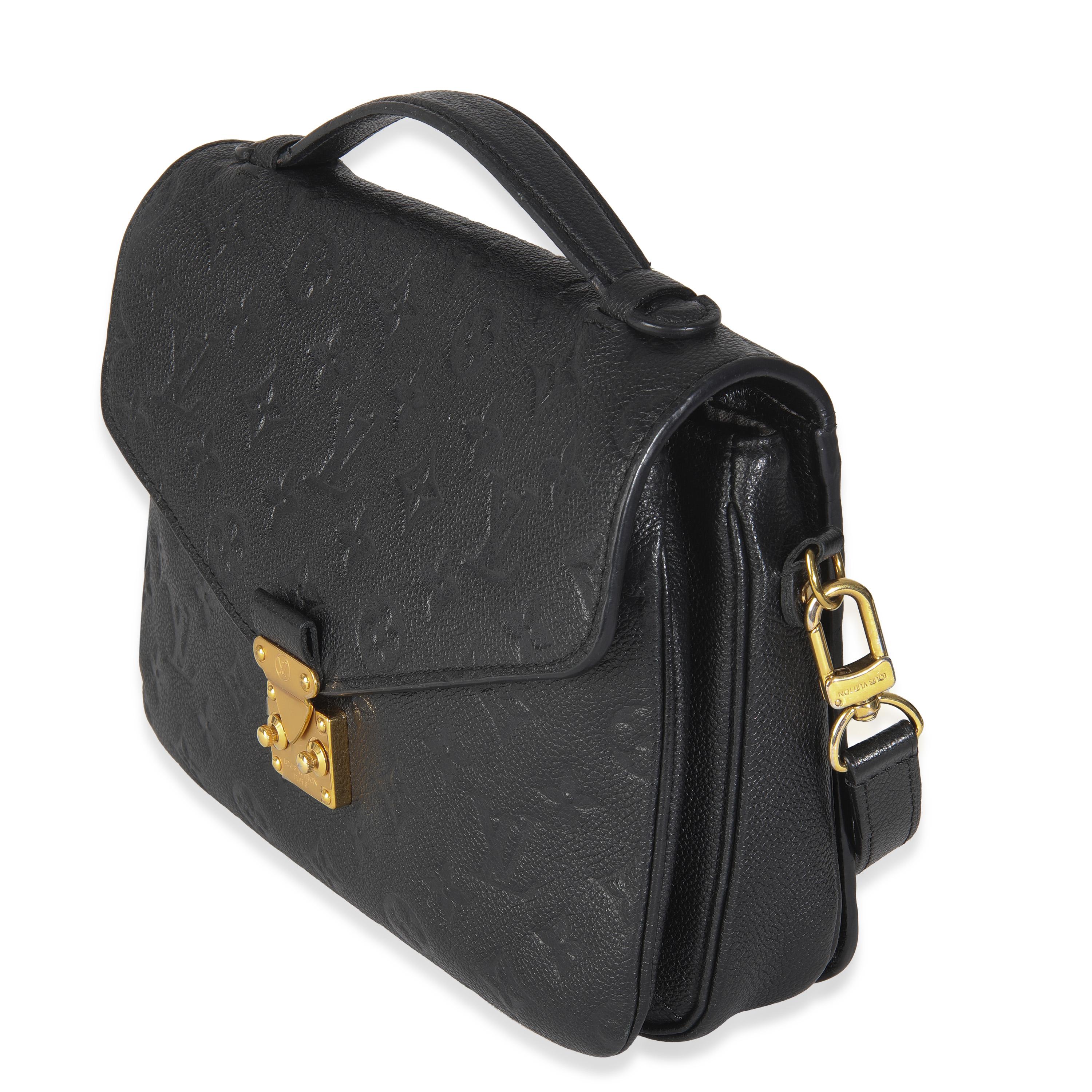 Women's or Men's Louis Vuitton Black Monogram Empreinte Pochette Metis For Sale