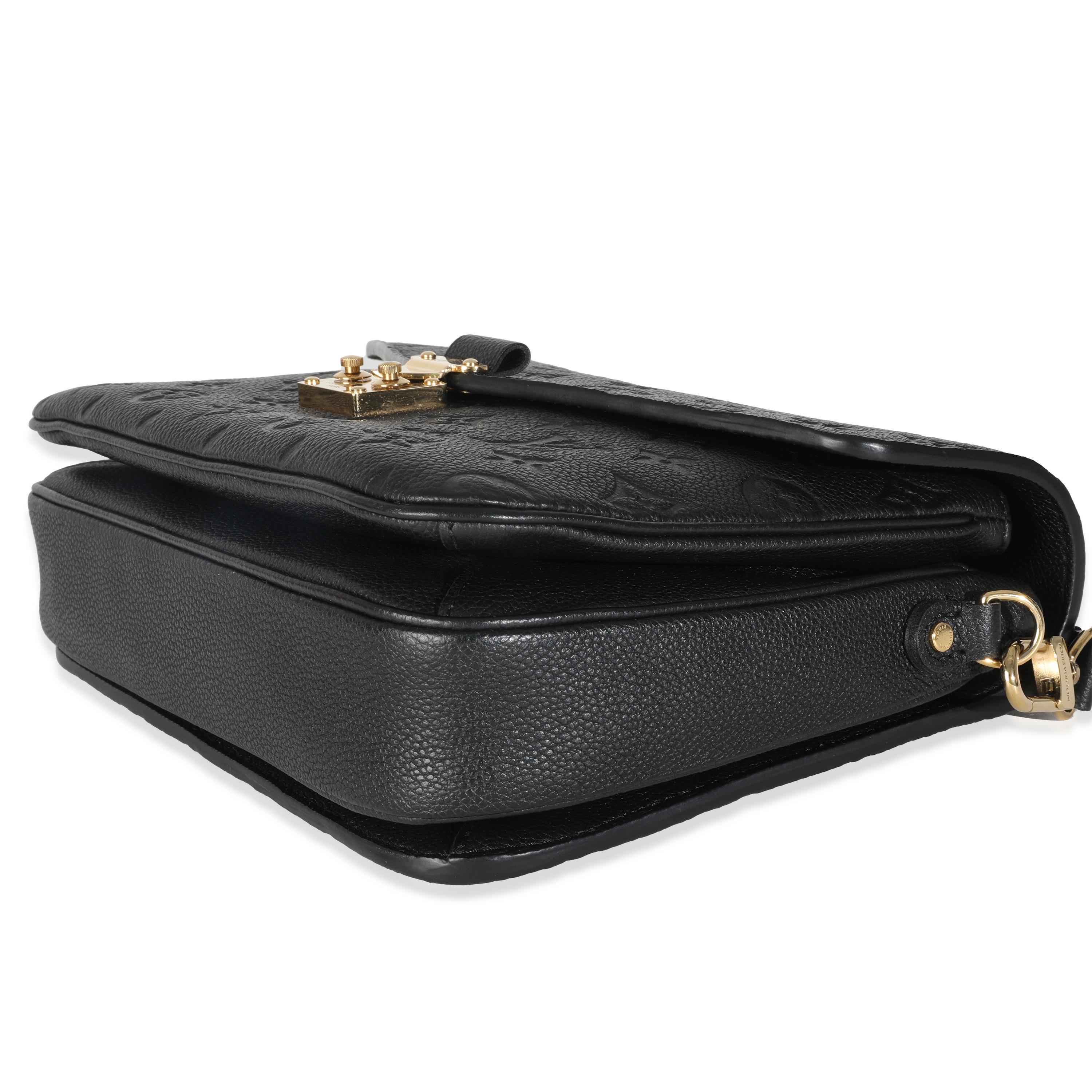 Louis Vuitton Black Monogram Empreinte Pochette Metis For Sale 1