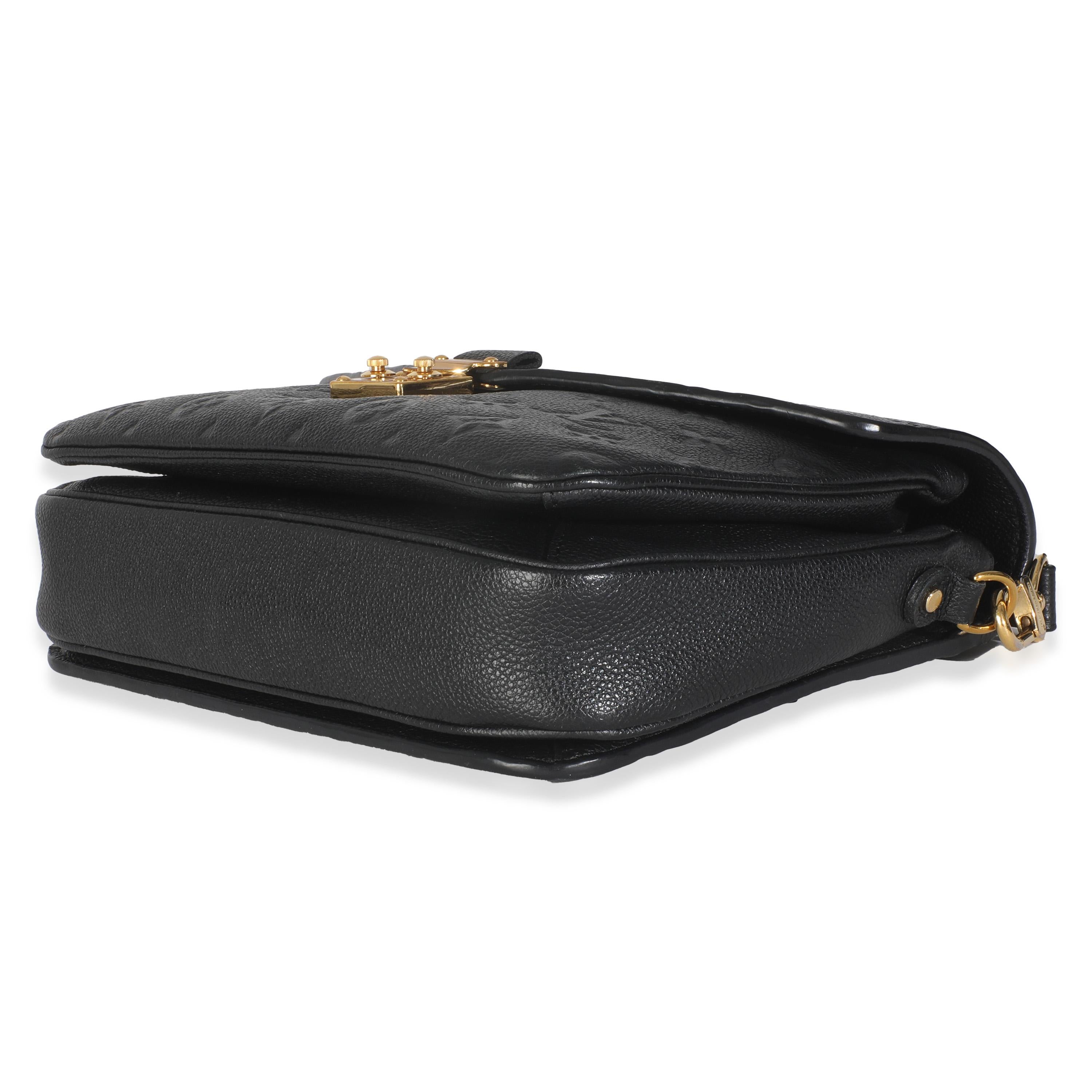 Louis Vuitton Black Monogram Empreinte Pochette Metis For Sale 1