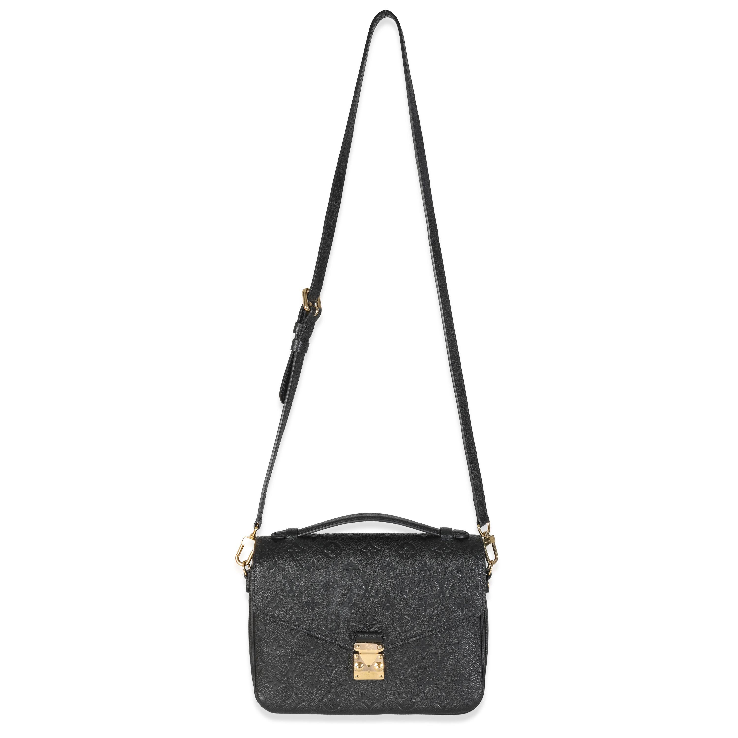Louis Vuitton Black Monogram Empreinte Pochette Metis For Sale 2
