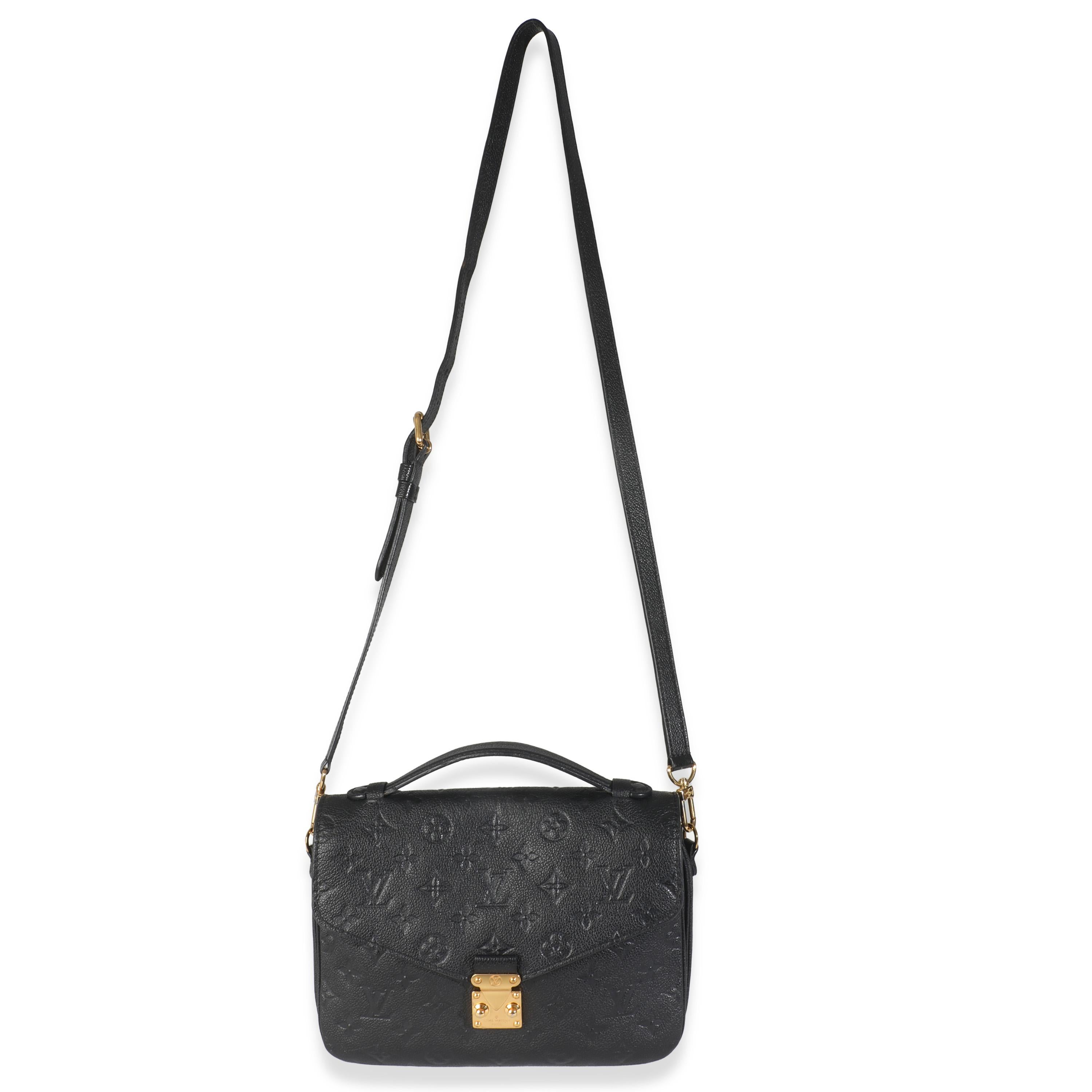 Louis Vuitton Black Monogram Empreinte Pochette Metis For Sale 2