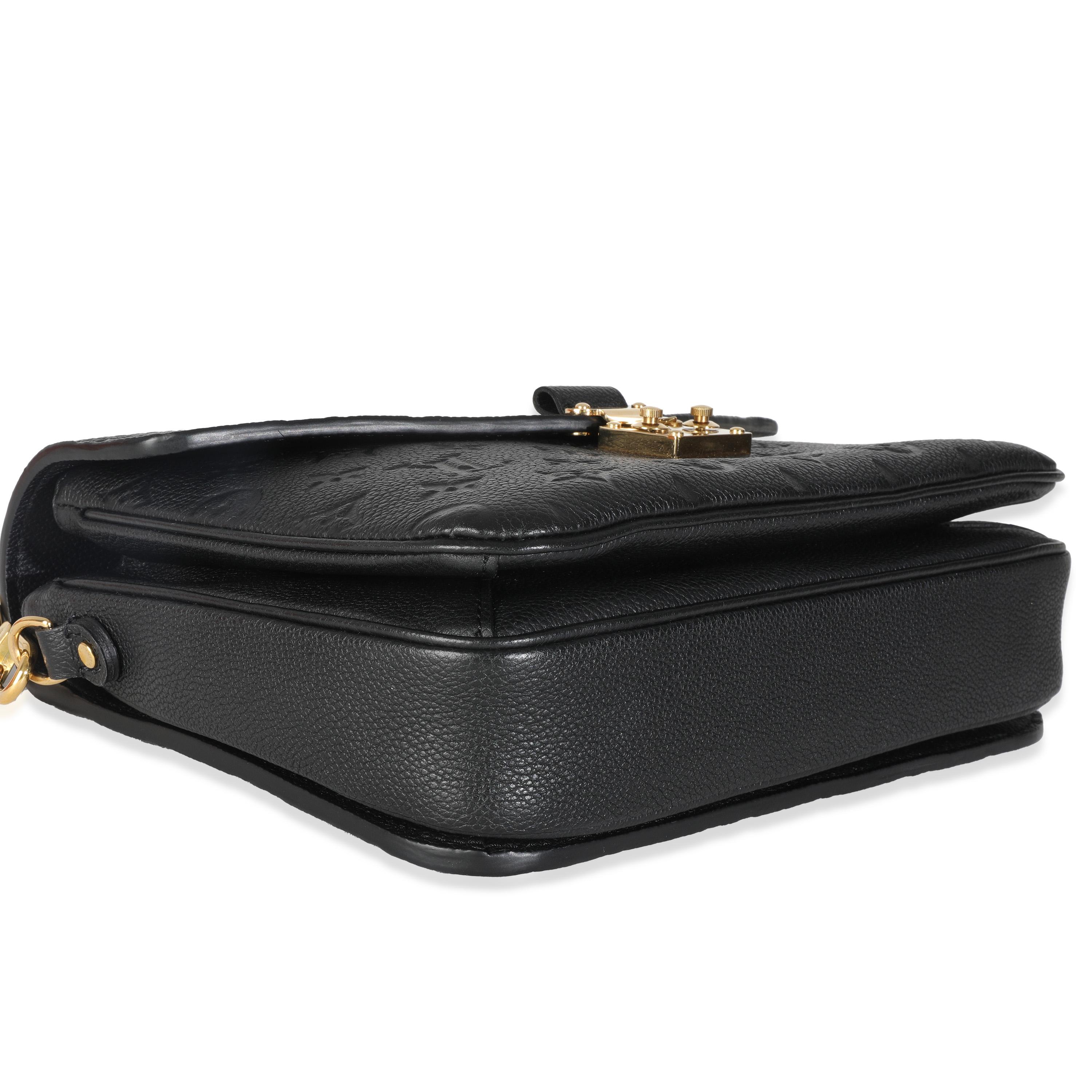 Louis Vuitton Black Monogram Empreinte Pochette Metis For Sale 3