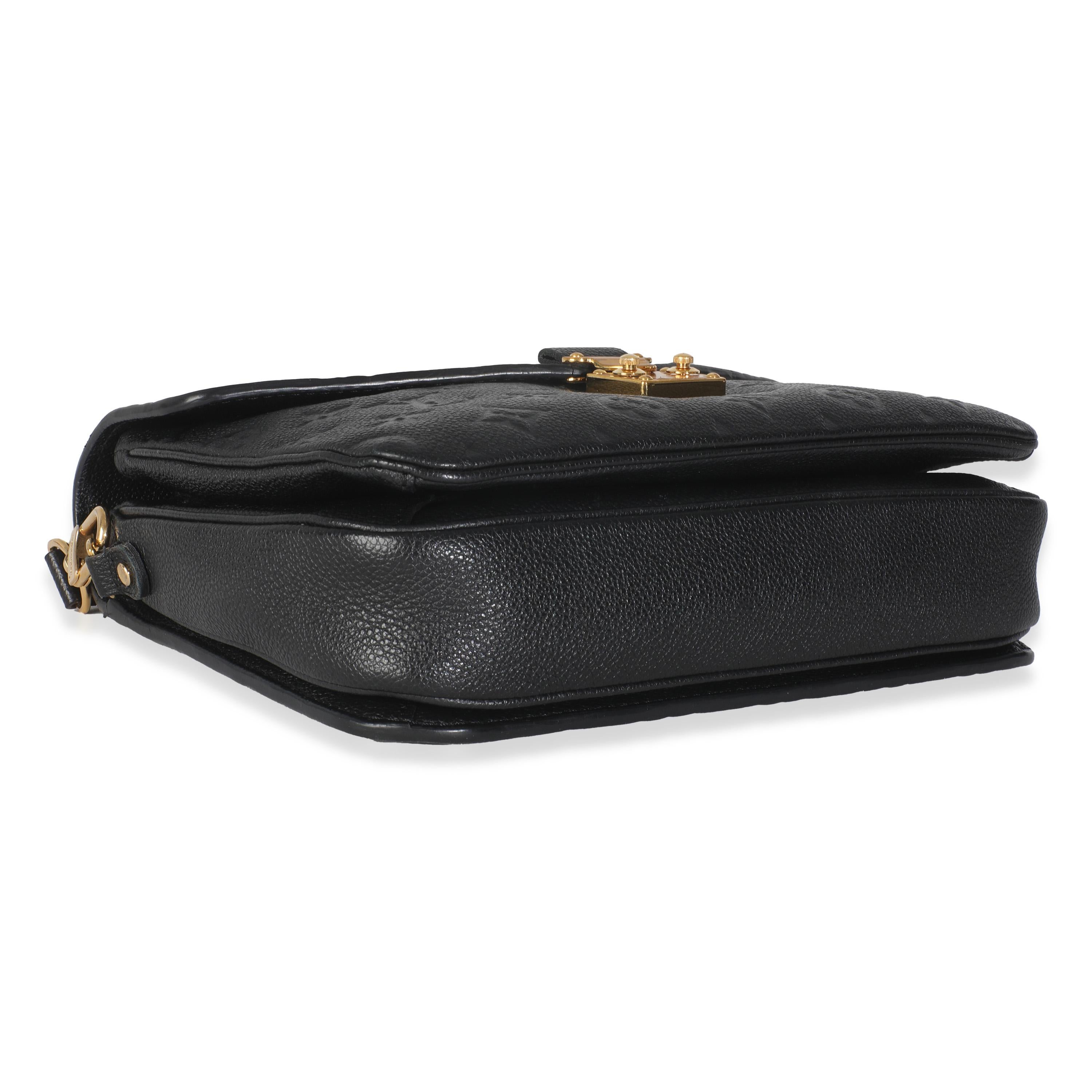 Louis Vuitton Black Monogram Empreinte Pochette Metis For Sale 3