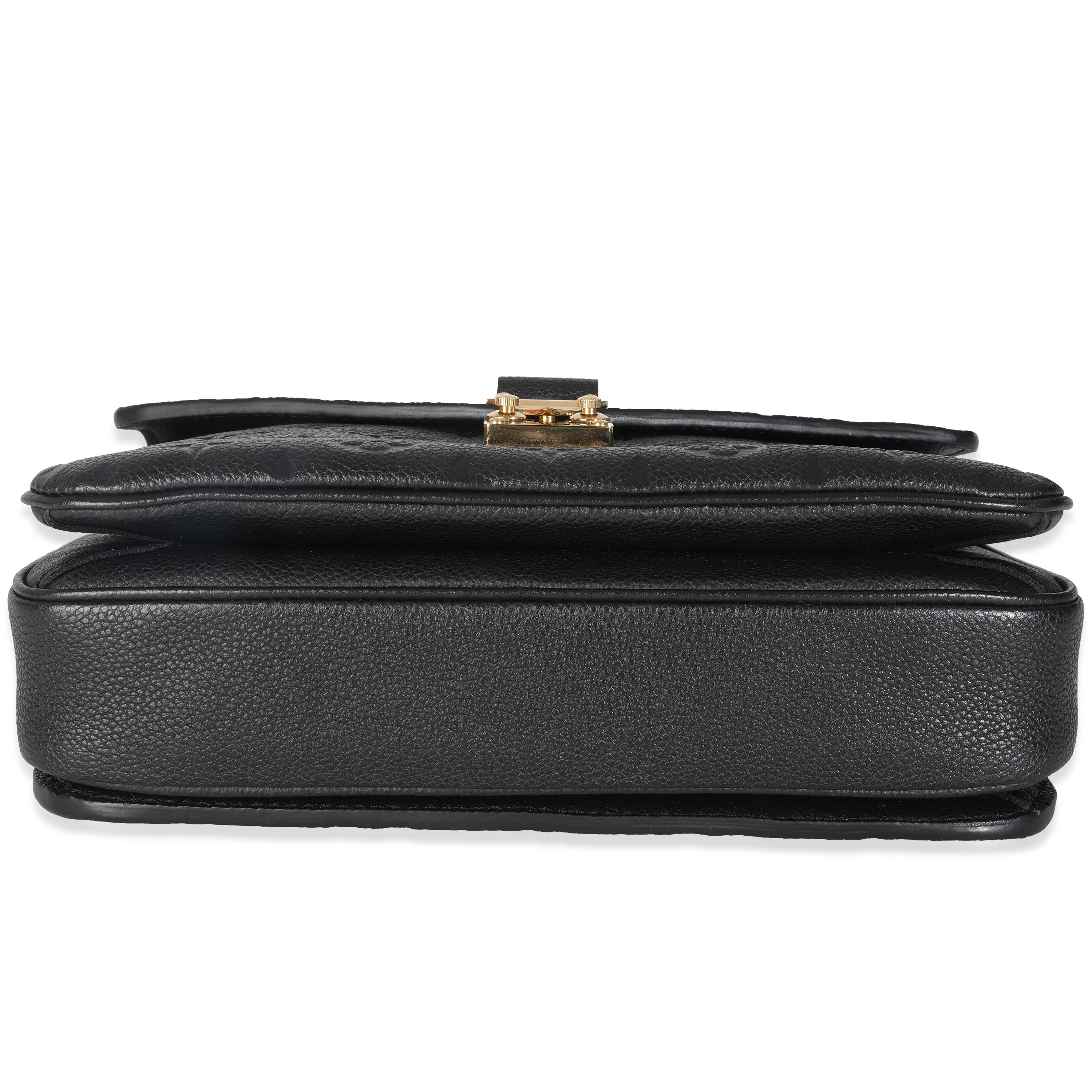 Louis Vuitton Black Monogram Empreinte Pochette Metis For Sale 4