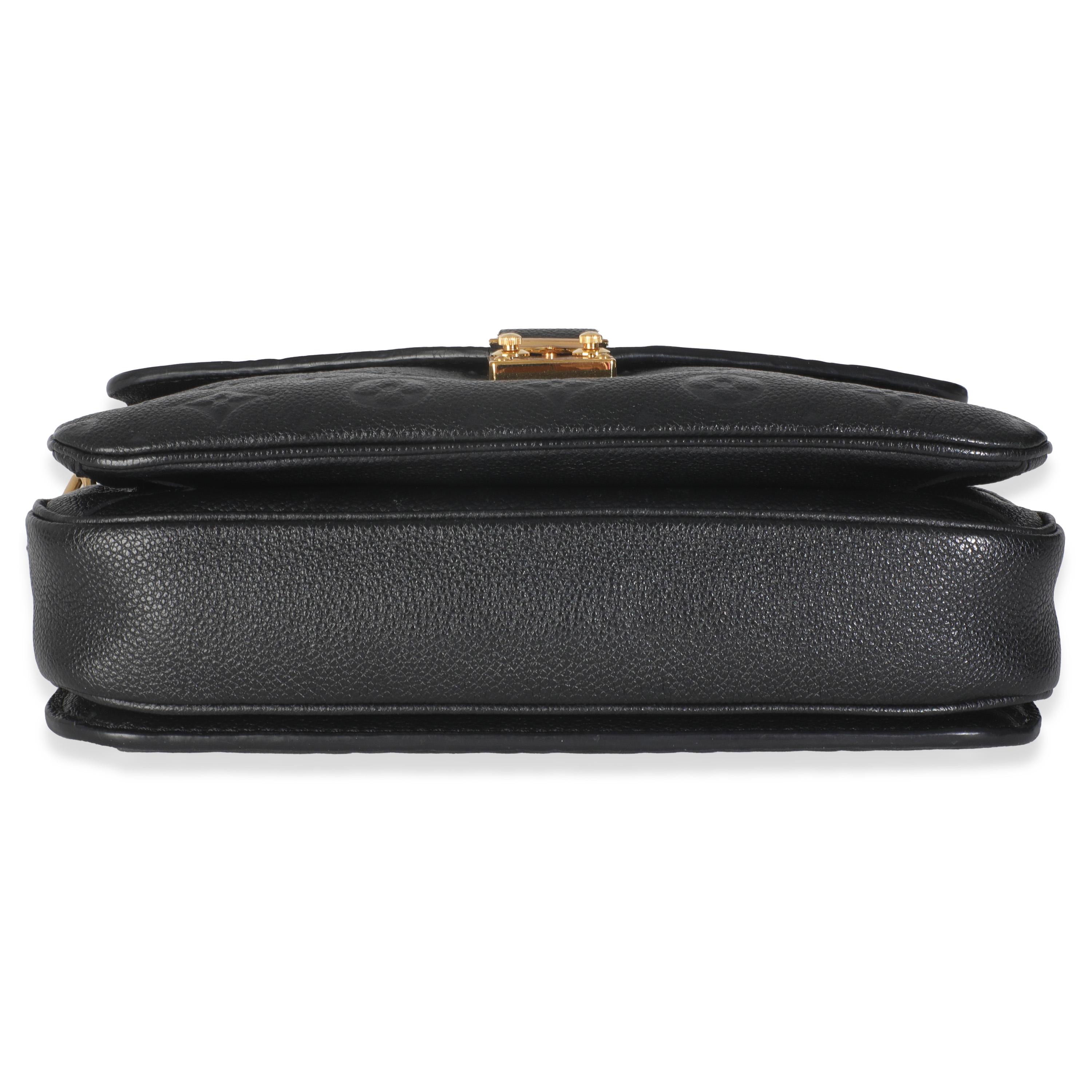 Louis Vuitton Black Monogram Empreinte Pochette Metis For Sale 4