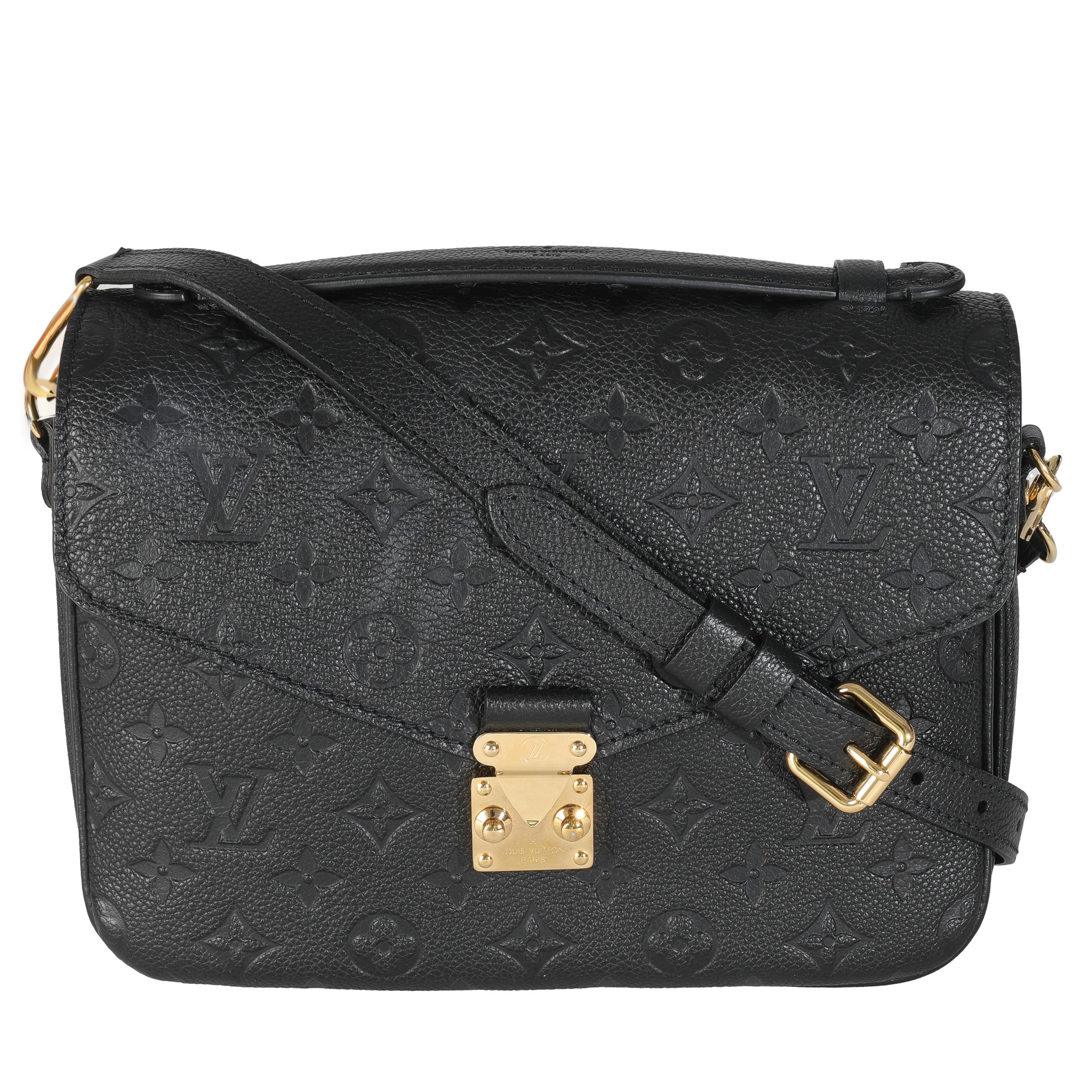Louis Vuitton Black Monogram Empreinte Pochette Metis For Sale