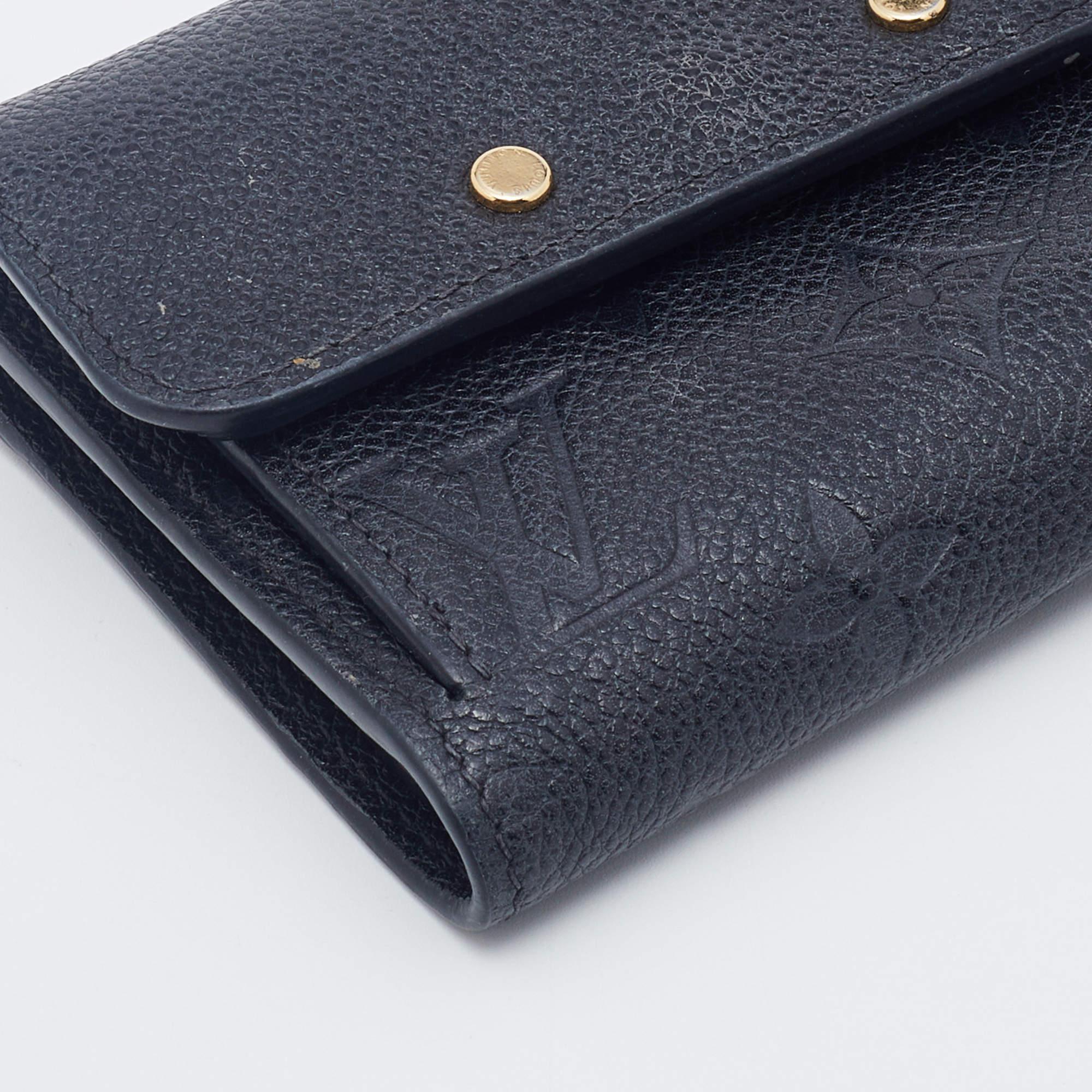 Louis Vuitton Black Monogram Empreinte Pont Neuf Compact Wallet 6