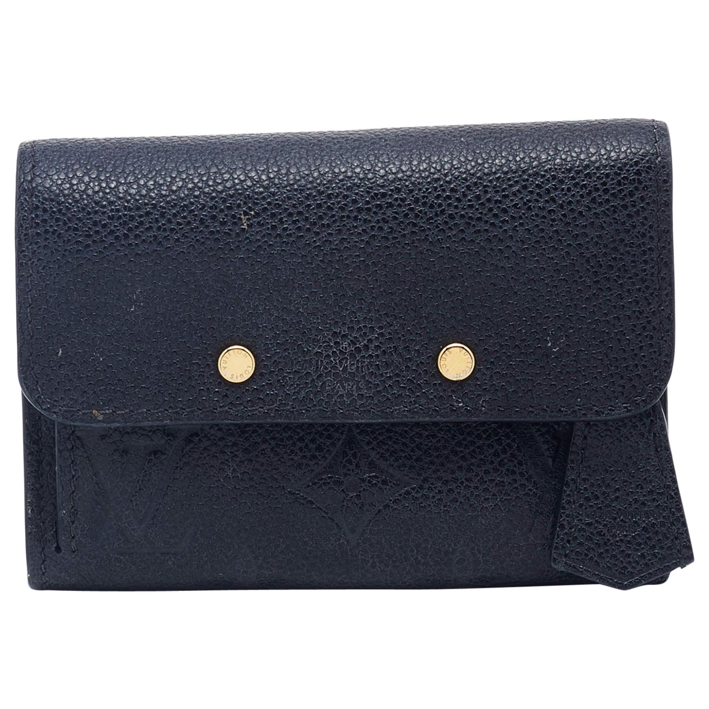 Louis Vuitton Black Monogram Empreinte Pont Neuf Compact Wallet