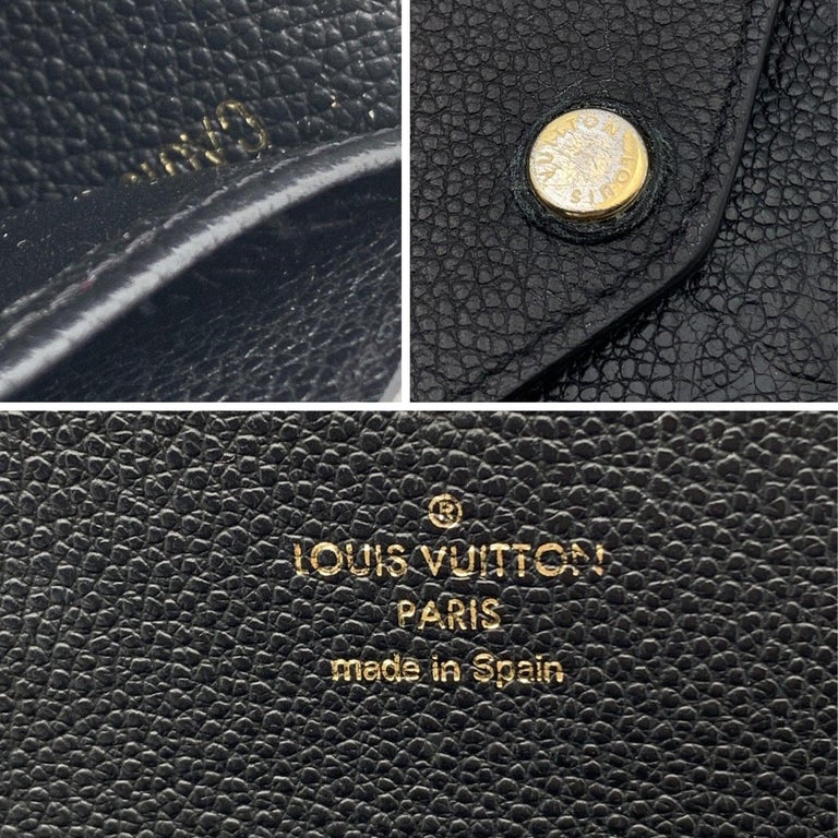 Louis Vuitton Black Monogram Empreinte Sarah Wallet M61182