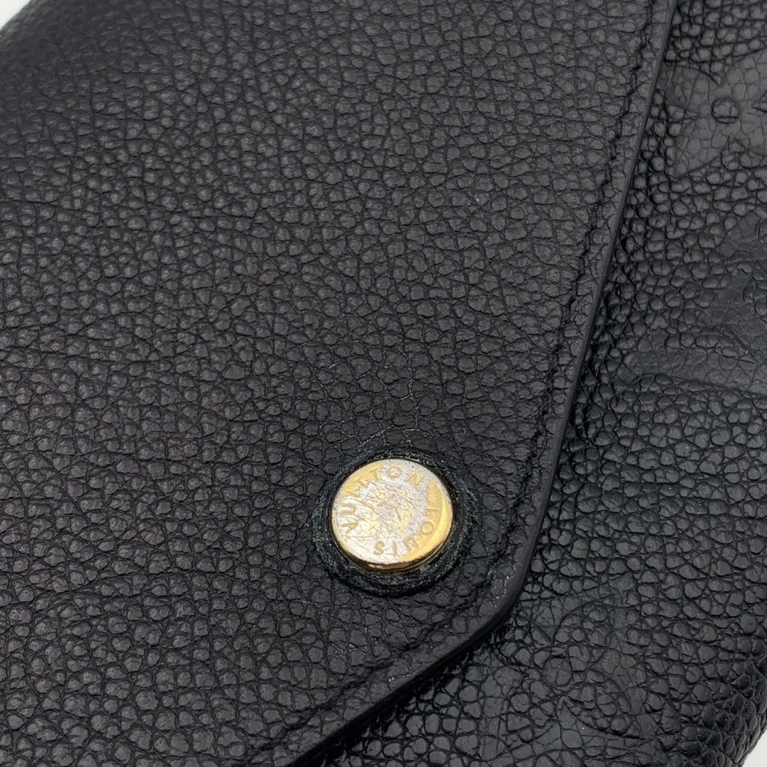 Louis Vuitton Black Monogram Empreinte Sarah Wallet M61182 1