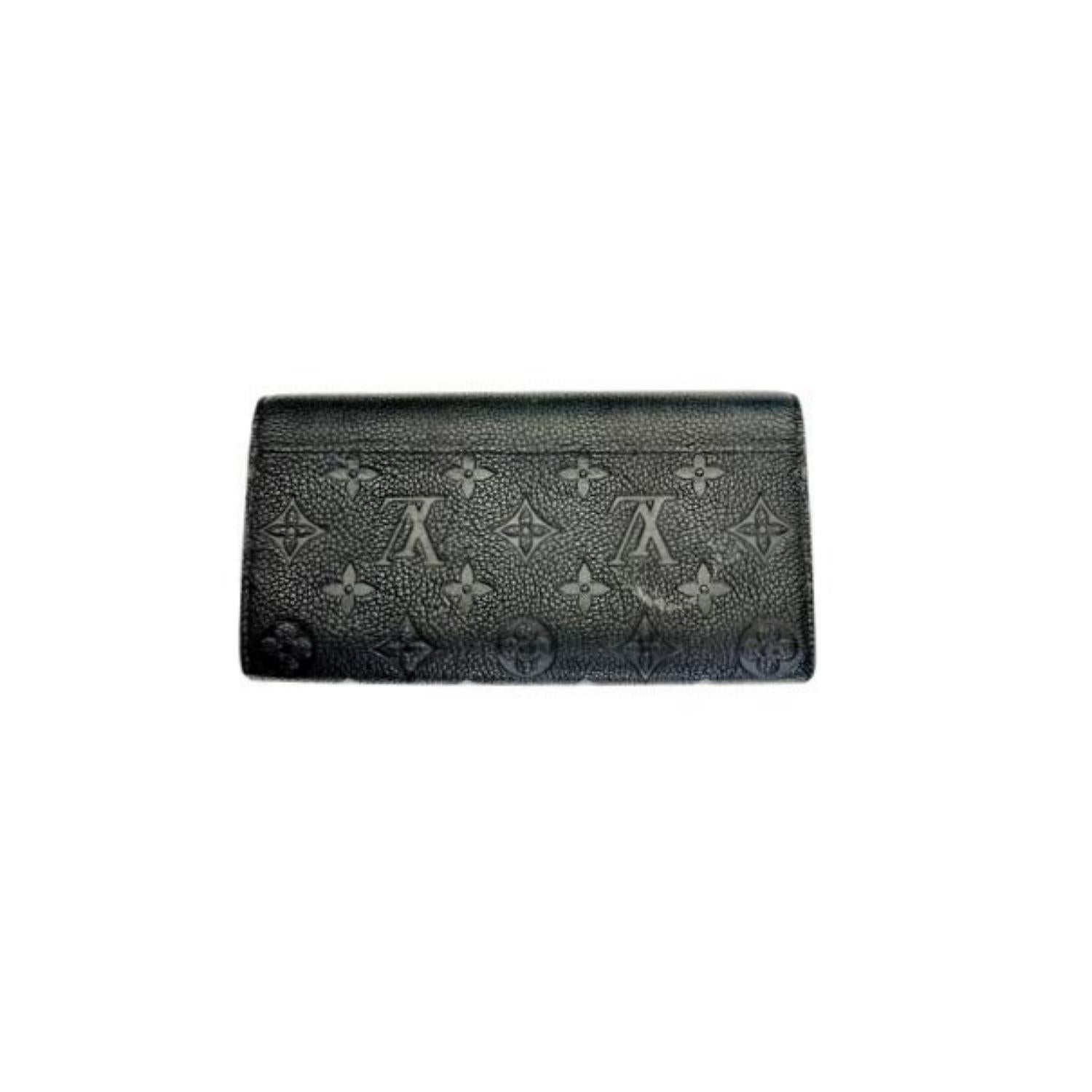 Noir Louis Vuitton Portefeuille Sarah Empreinte Monogram noir NM en vente