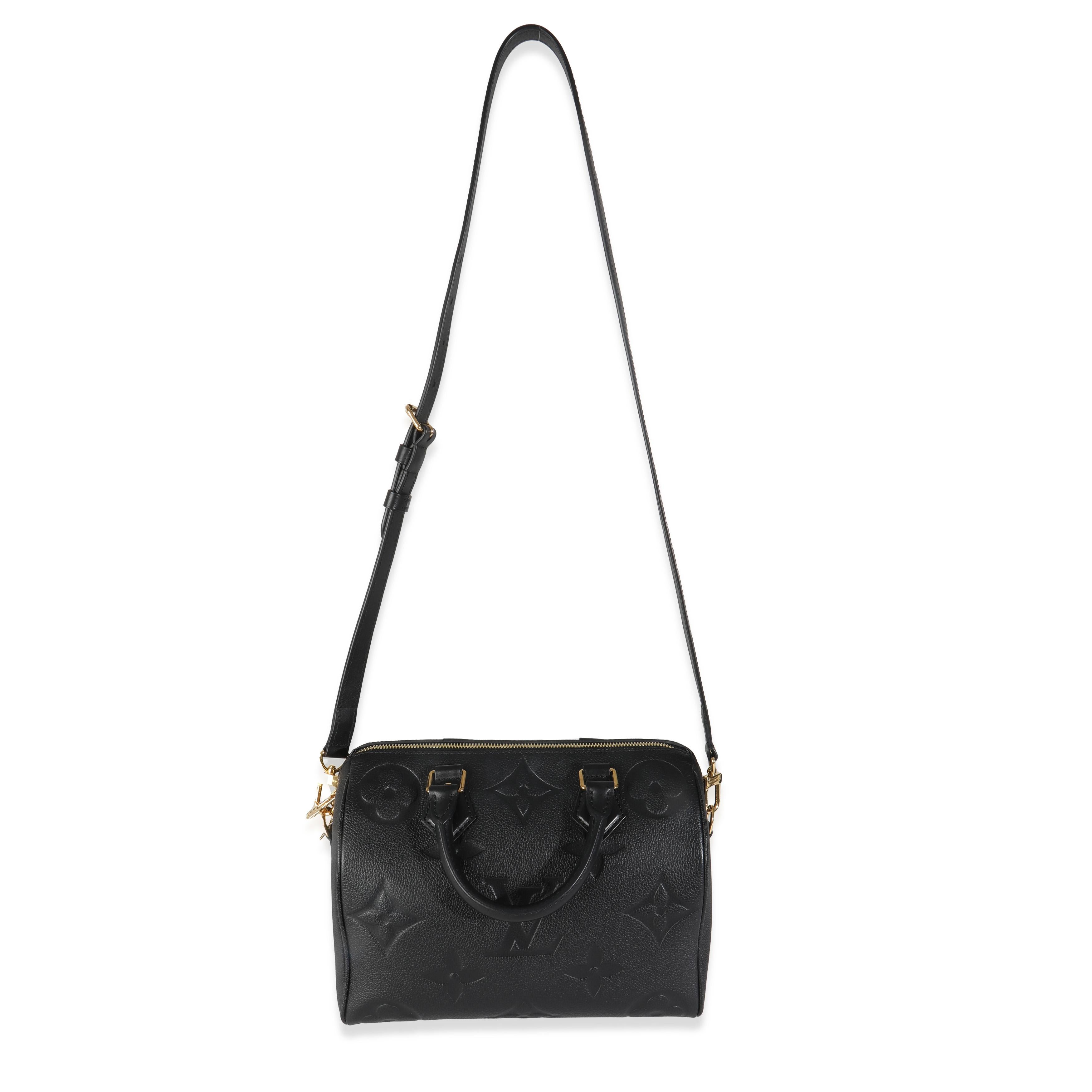 Louis Vuitton Black Monogram Empreinte Speedy Bandouliere 25 2