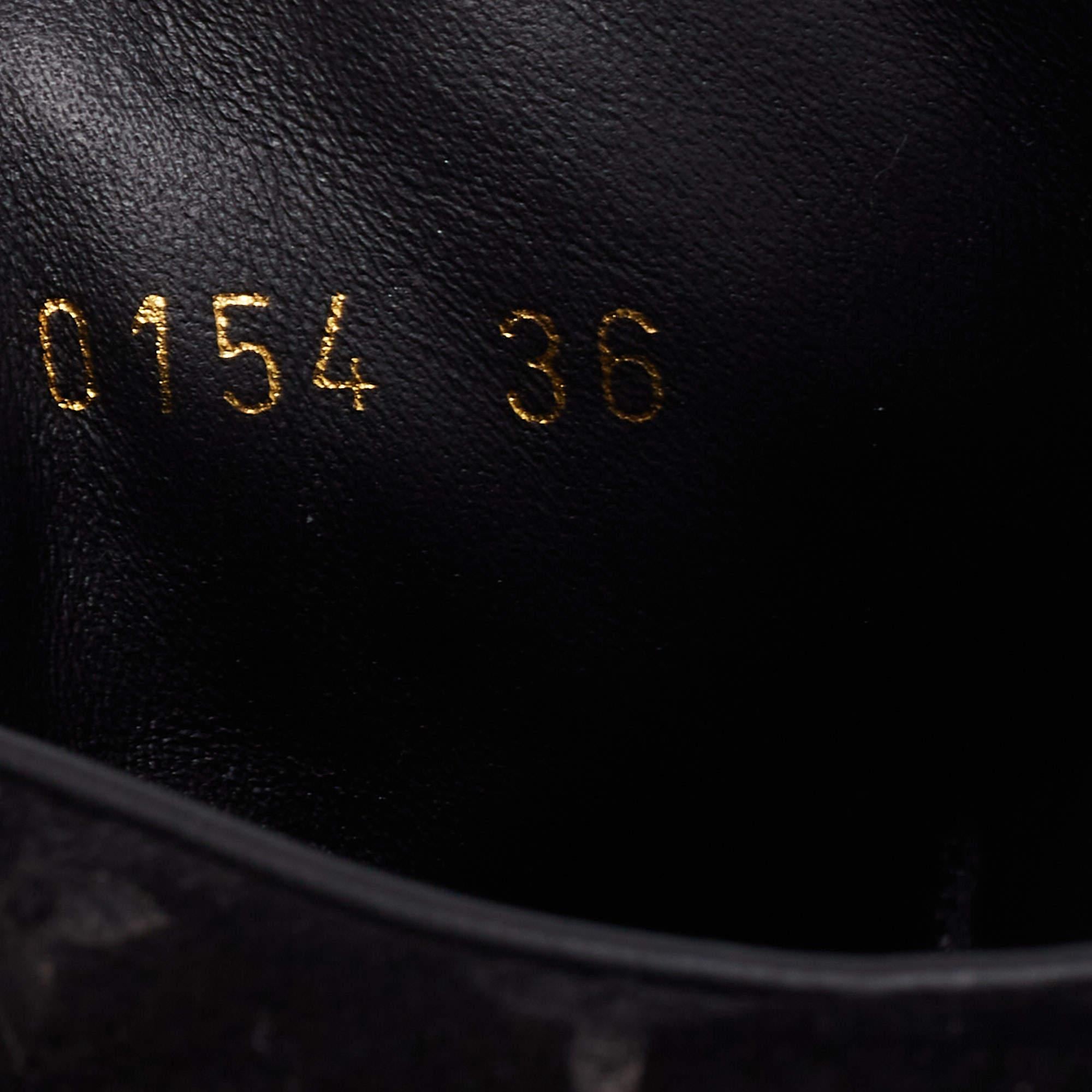 Louis Vuitton Black Monogram Empreinte Suede High Top Sneakers Size 36 4
