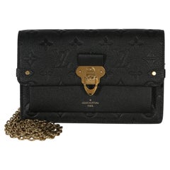 Louis Vuitton Black Monogram Empreinte Vavin Chain Wallet