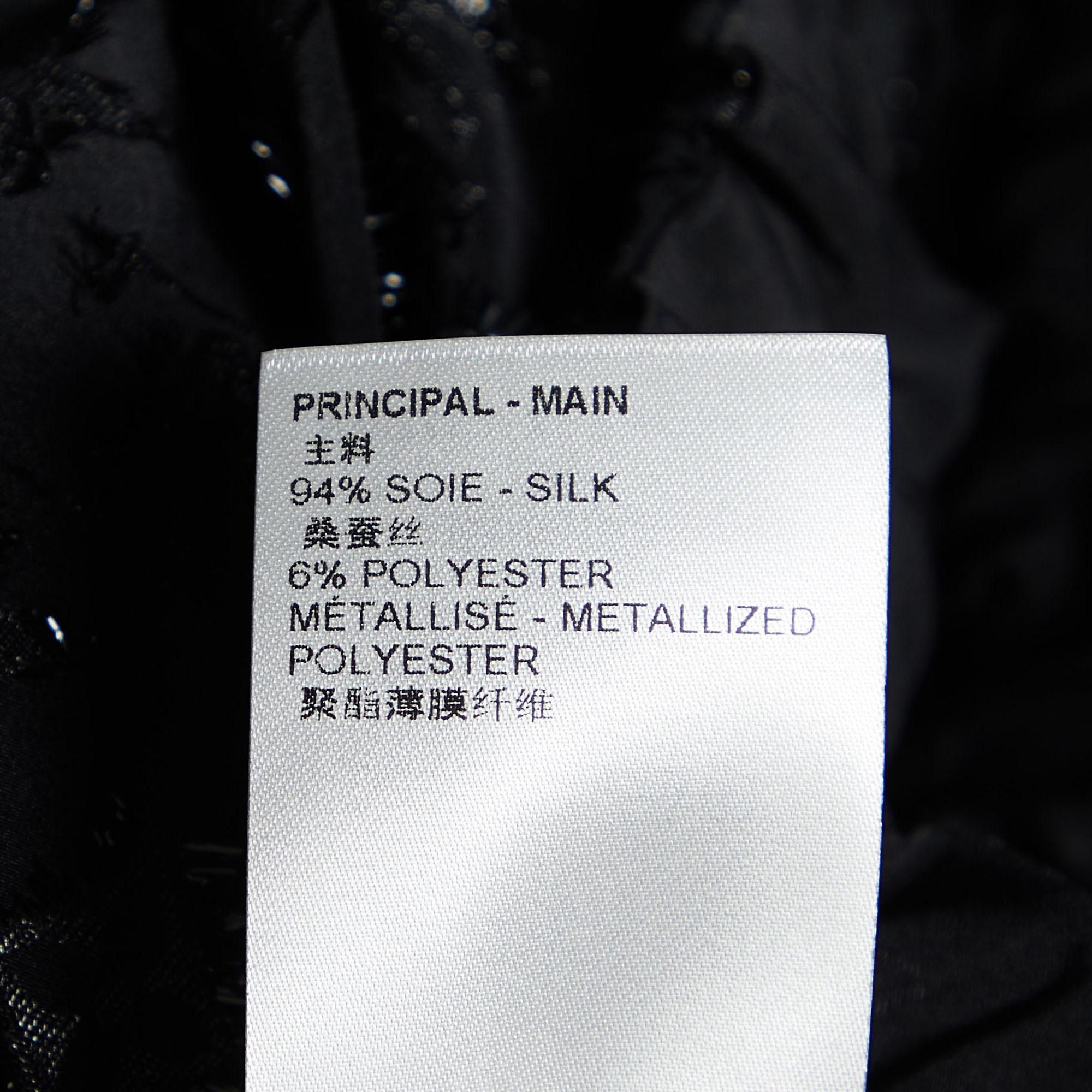 Women's Louis Vuitton Black Monogram Fil Coupé Wrap Skirt M
