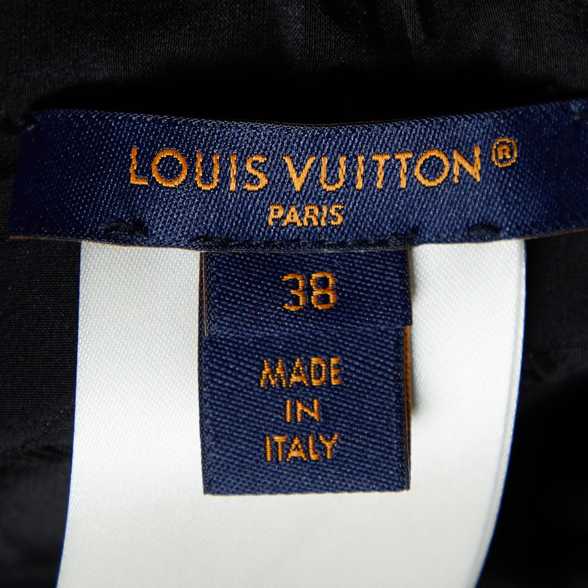Louis Vuitton Black Monogram Fil Coupé Wrap Skirt M 1