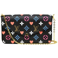 Louis Vuitton Black Monogram Game On Felicie Chain Wallet Crossbody Bag