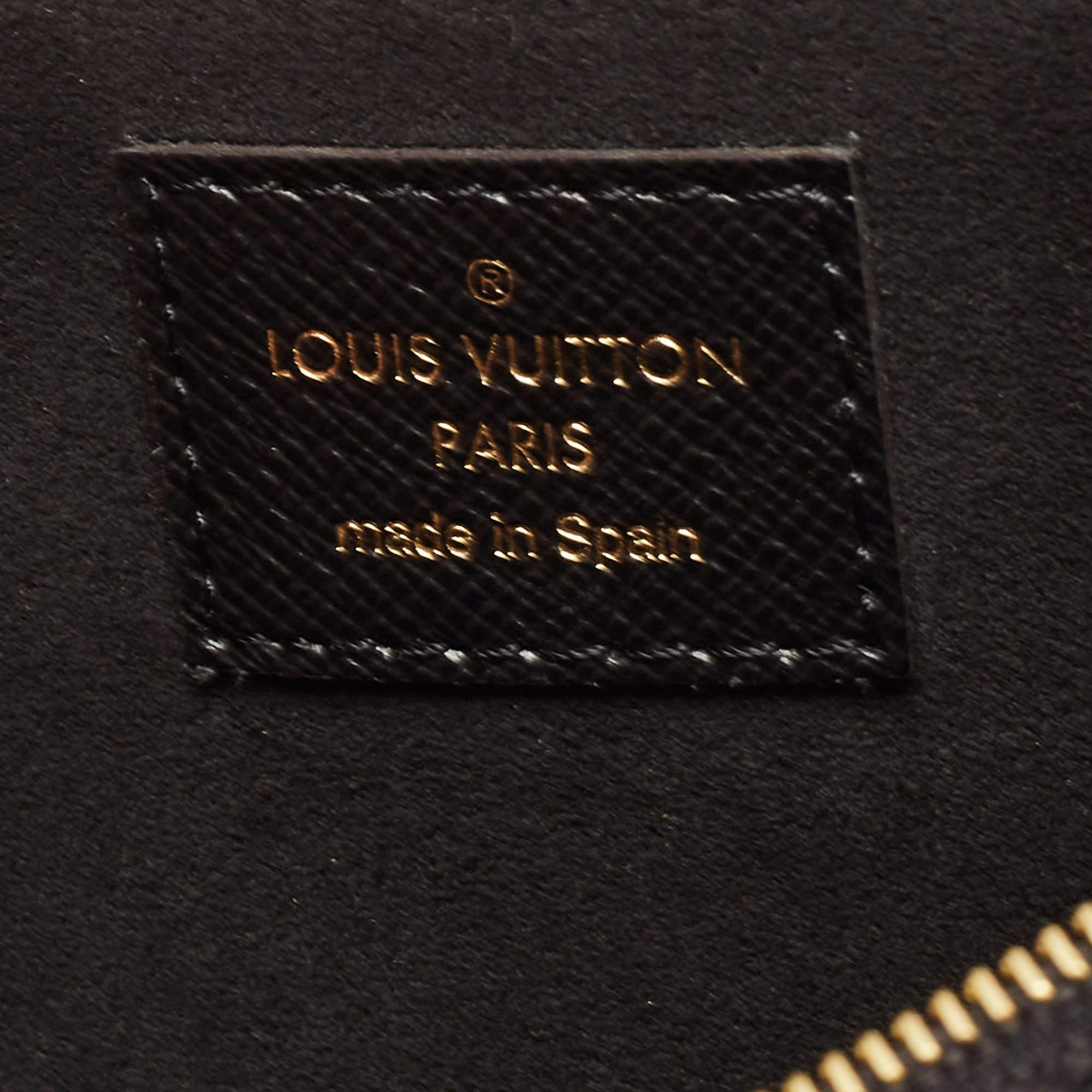 Louis Vuitton Schwarz Monogramm Riesen Leinwand Dschungel Double Zip Pochette 7