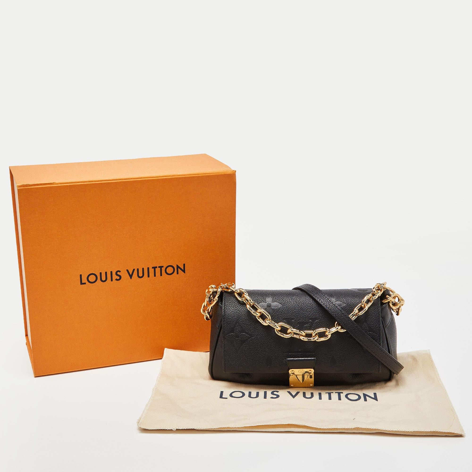 Louis Vuitton Black Monogram Giant Empreinte Leather Favorite MM Bag 7