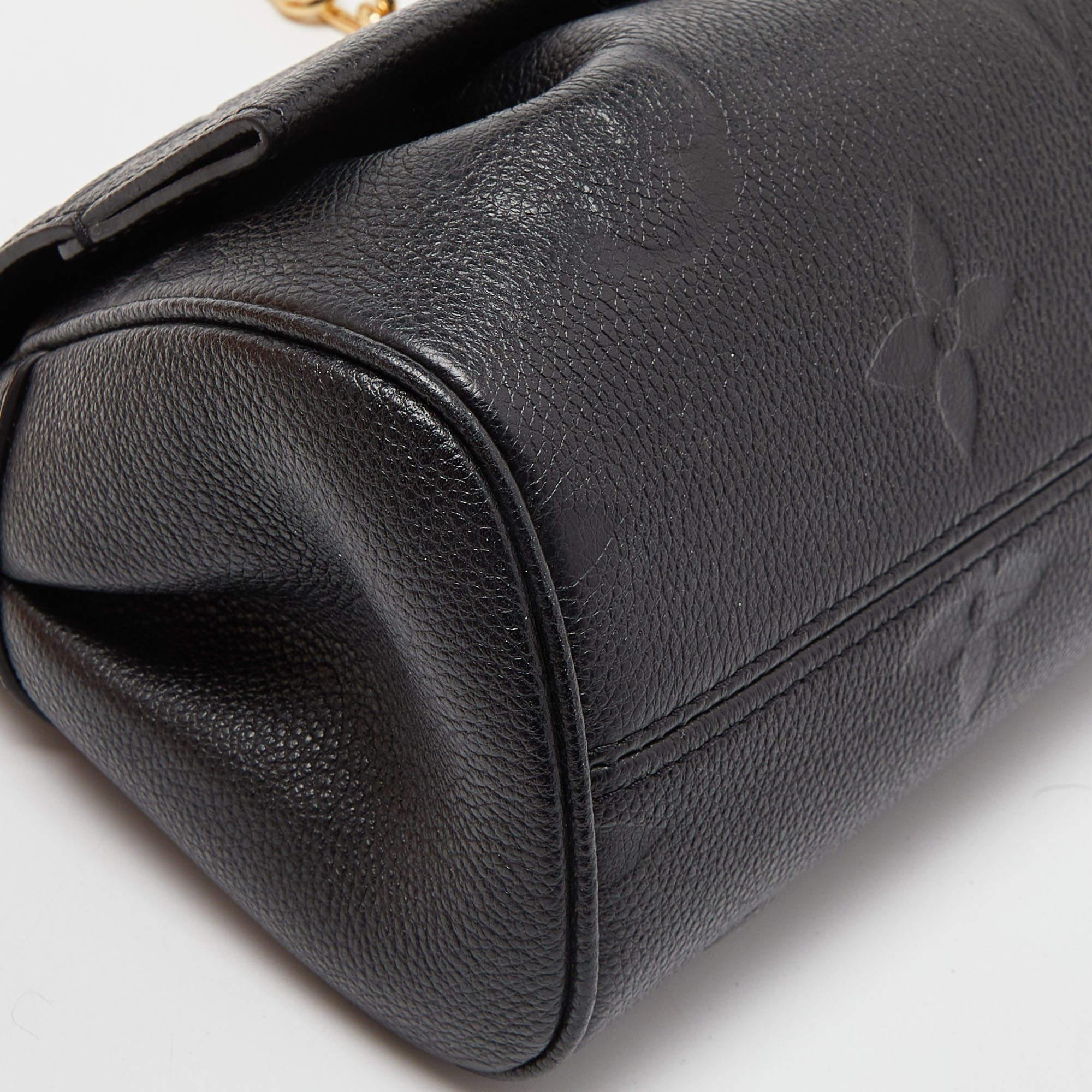 Louis Vuitton Black Monogram Giant Empreinte Leather Favorite MM Bag 4