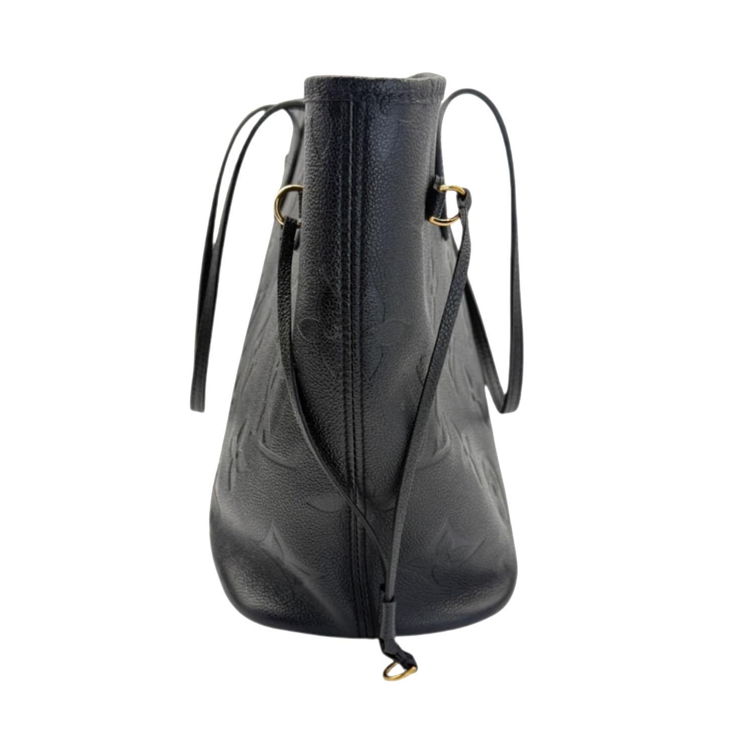 Women's Louis Vuitton Black Monogram Giant Empreinte Neverfull MM For Sale
