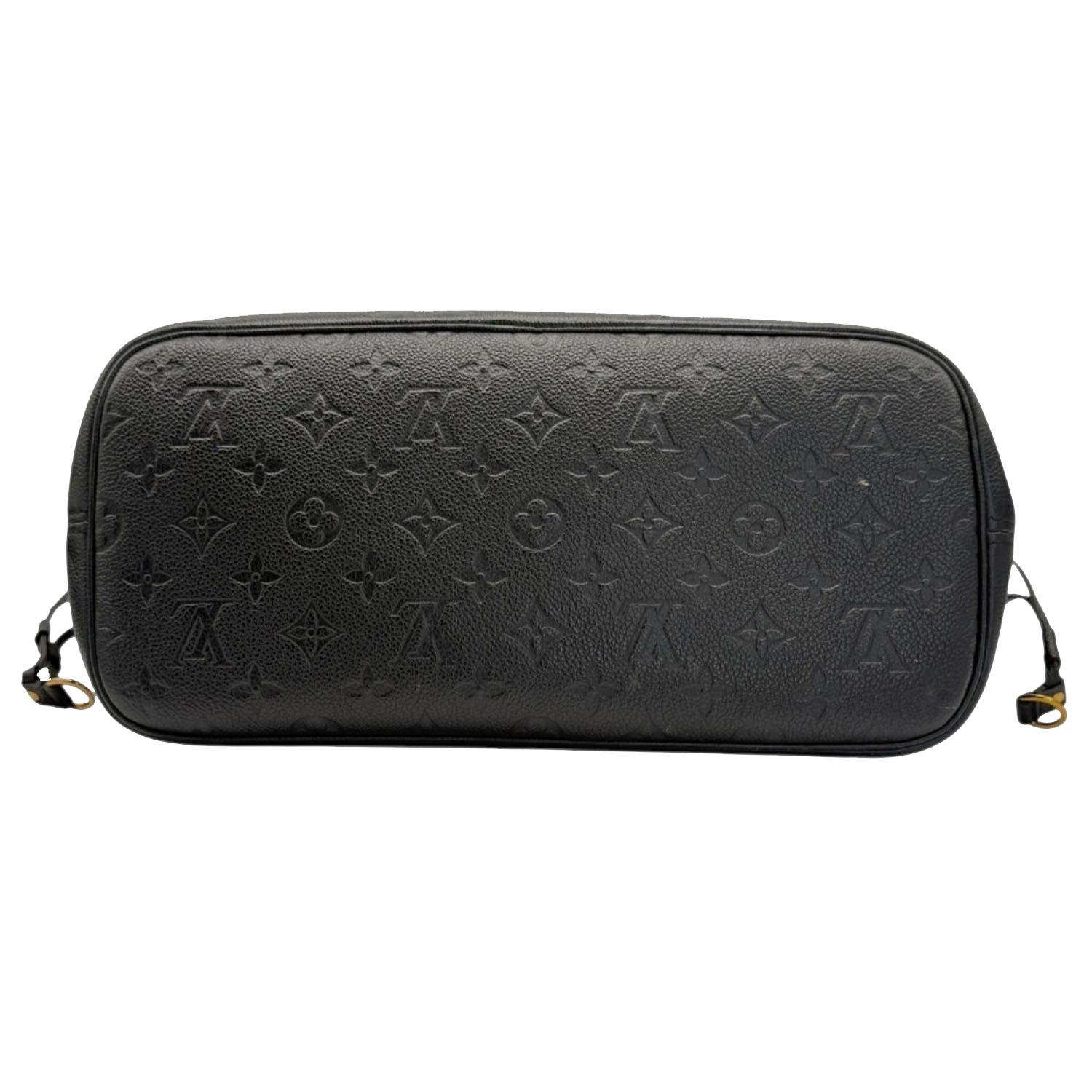 Louis Vuitton Black Monogram Giant Empreinte Neverfull MM For Sale 2